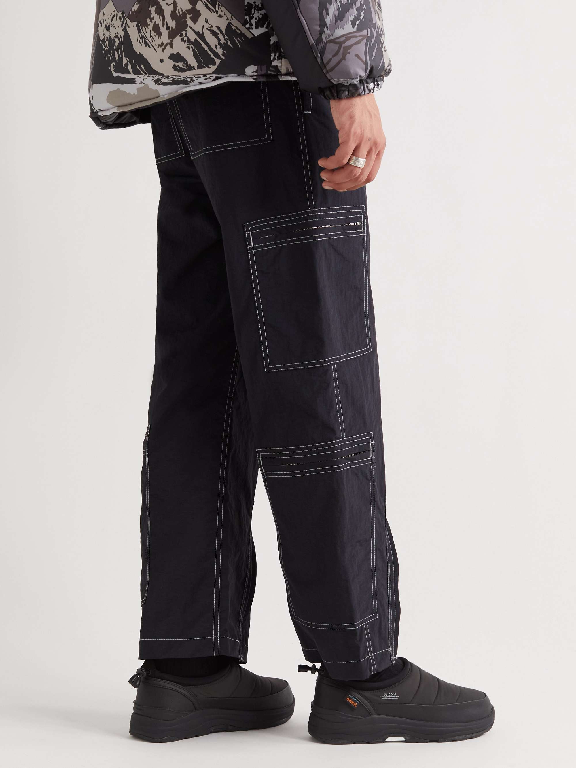 NOMA T.D. Straight-Leg Crinkled-Nylon Cargo Trousers