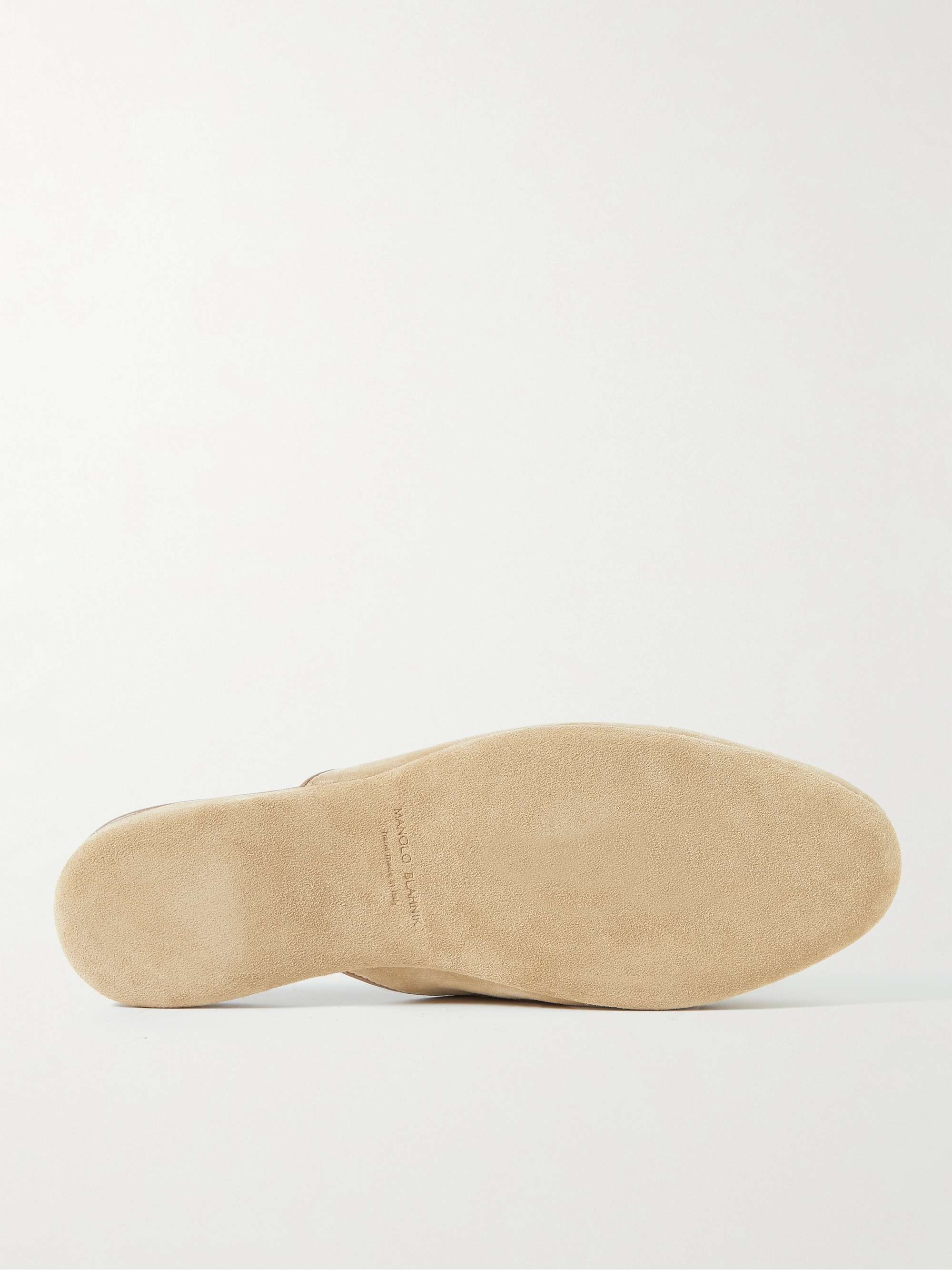 MANOLO BLAHNIK Montague Suede Slippers