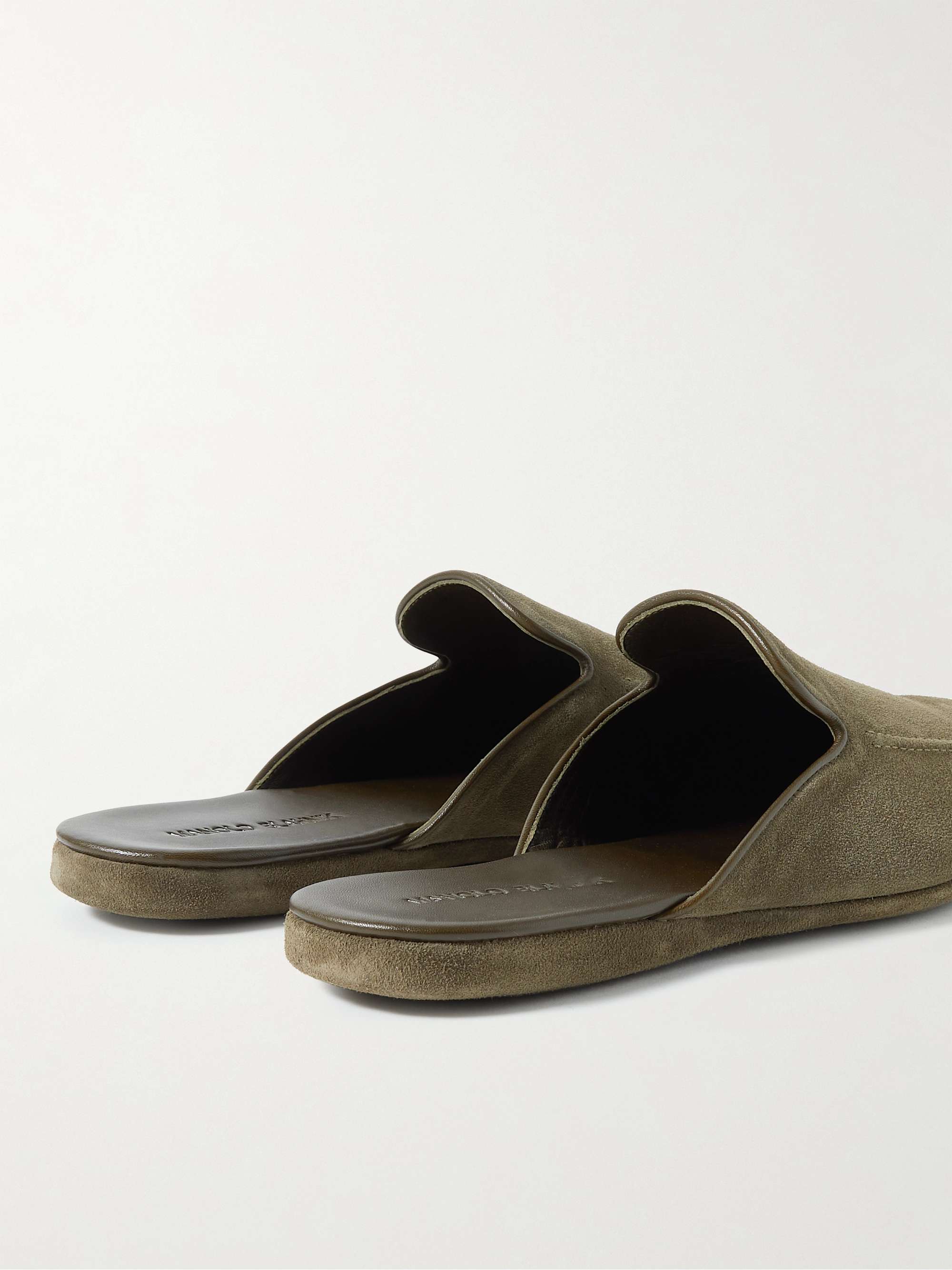 MANOLO BLAHNIK Montague Suede Slippers