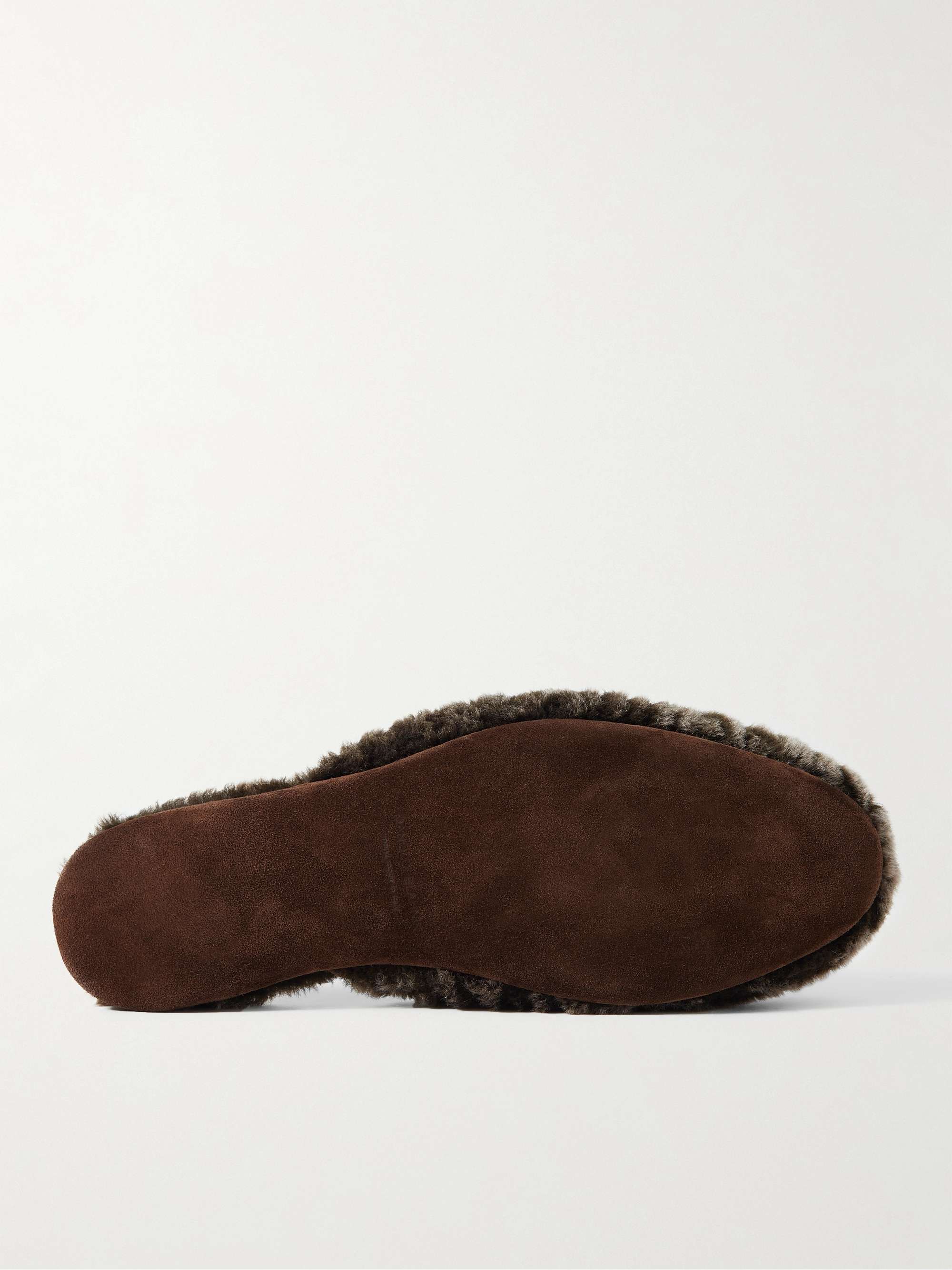 MANOLO BLAHNIK Montague Shearling Slippers