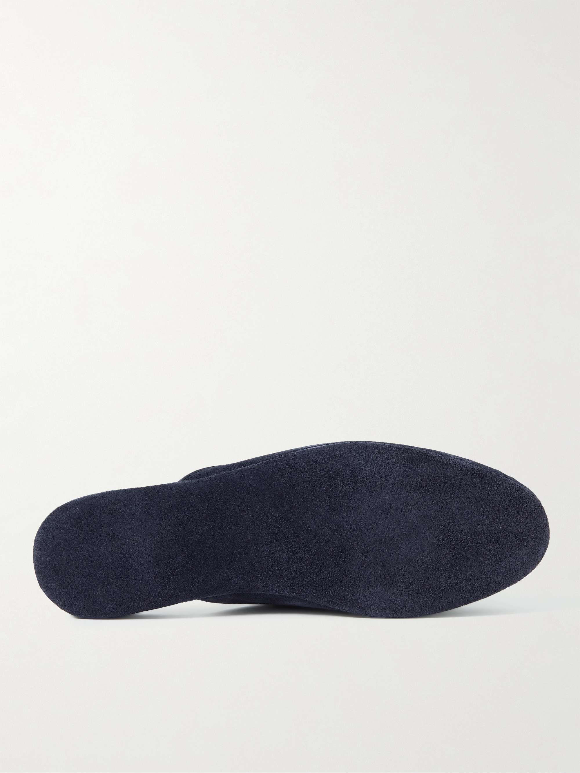 MANOLO BLAHNIK Montague Suede Slippers