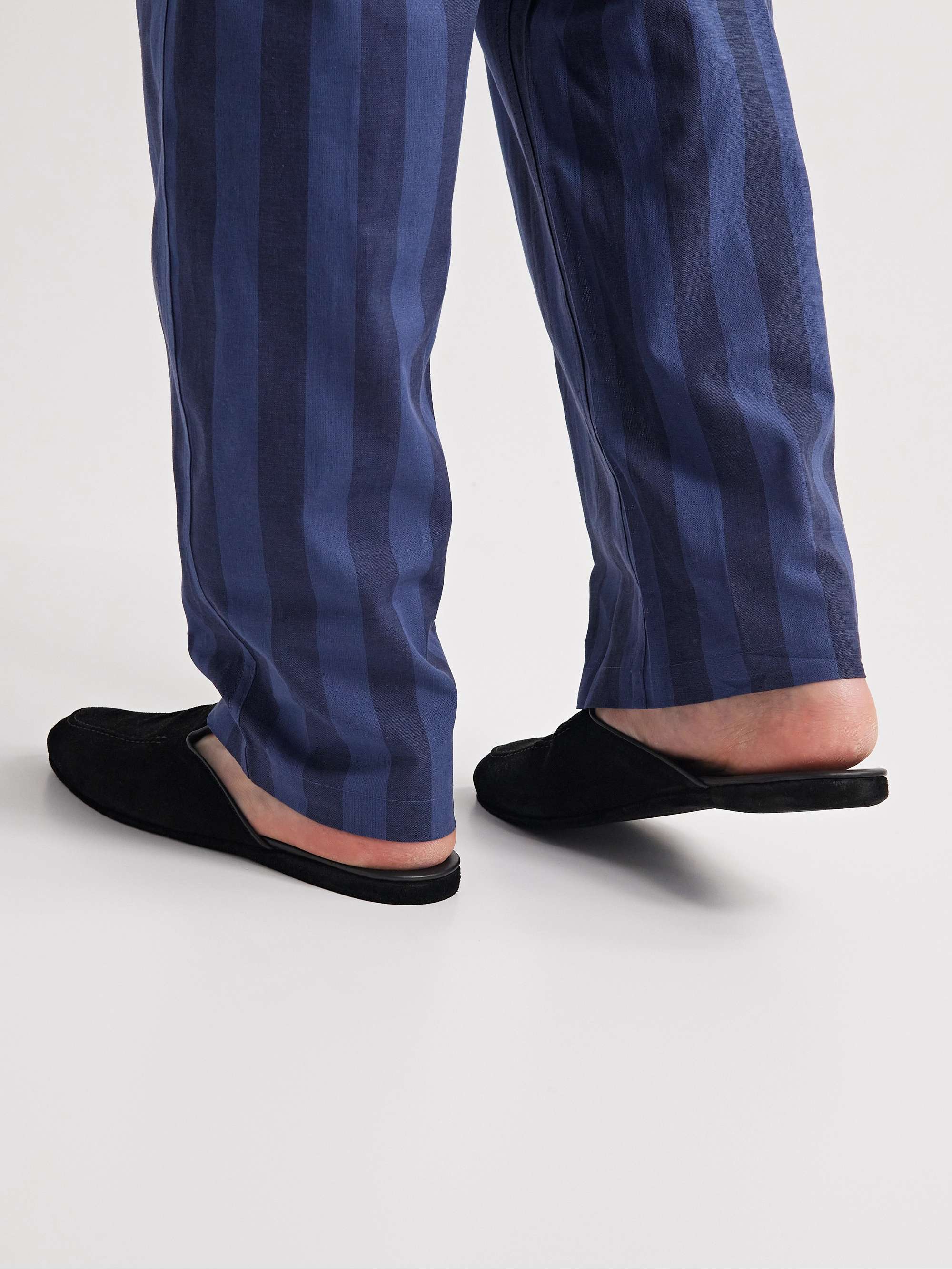 MANOLO BLAHNIK Montague Suede Slippers