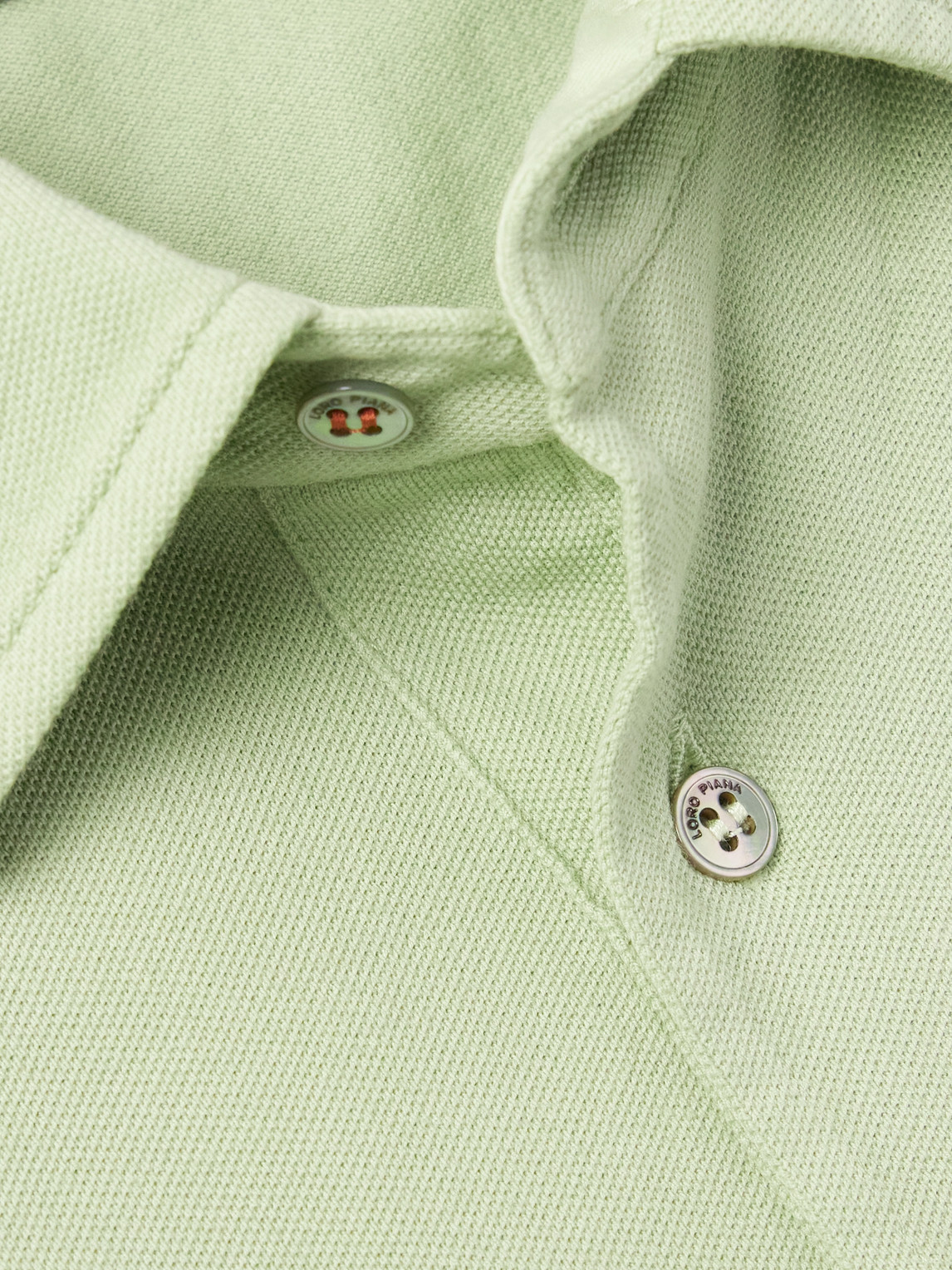 Loro Piana Cotton-piqué Polo Shirt In Green