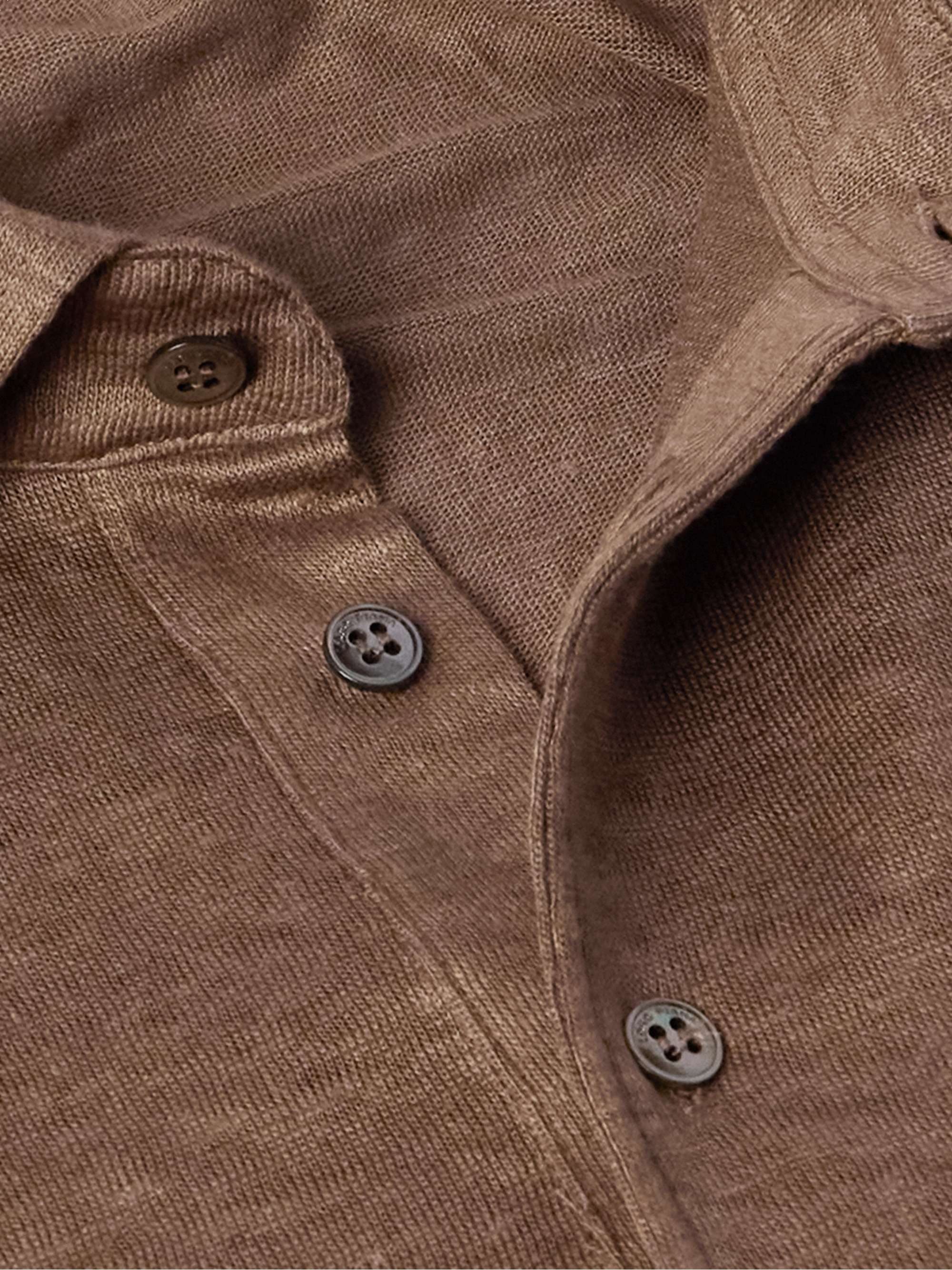 LORO PIANA Linen-Jersey Polo Shirt