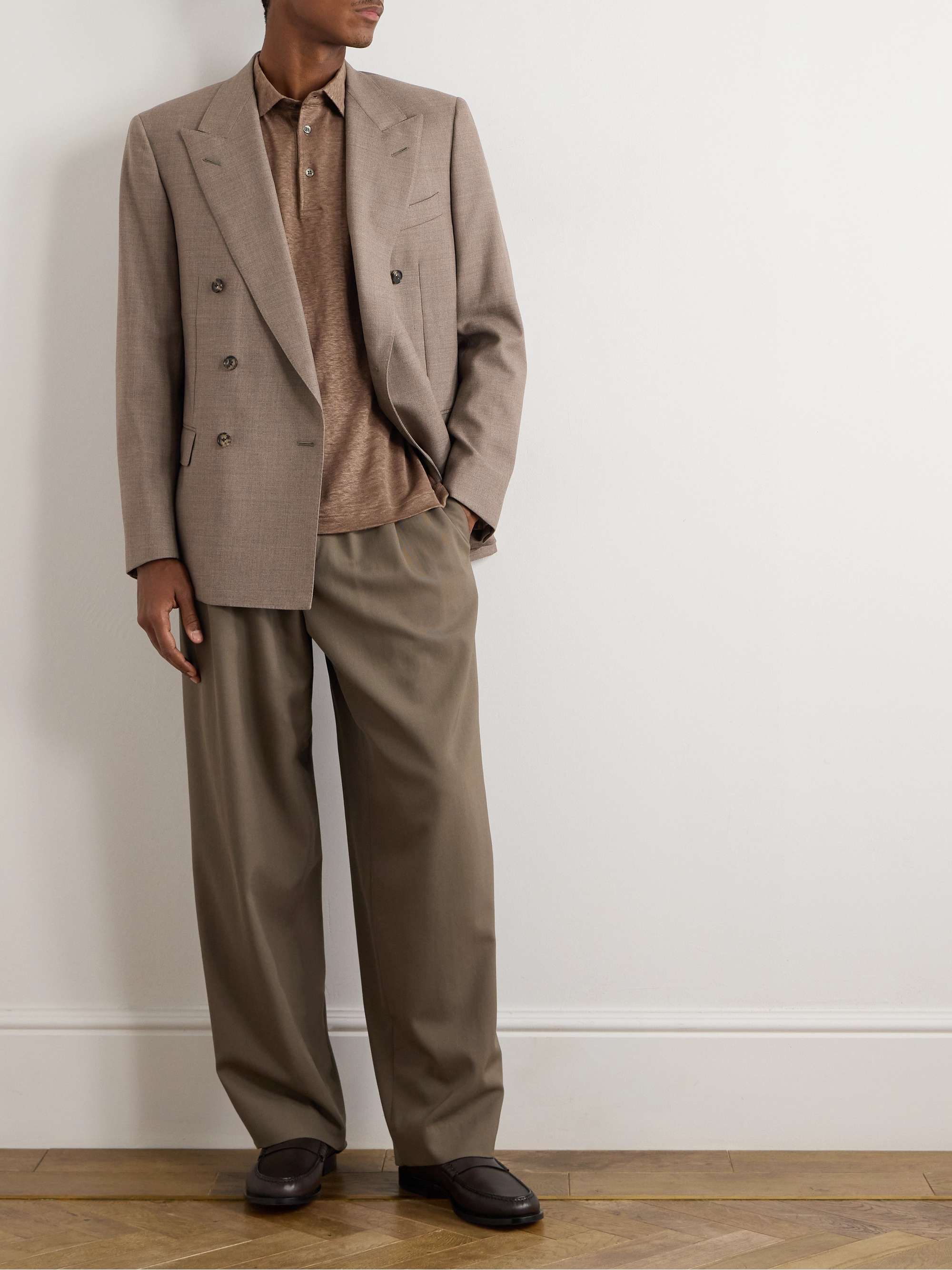 LORO PIANA Linen-Jersey Polo Shirt