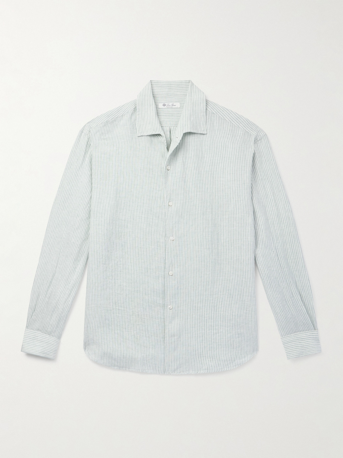 Loro Piana Raffaele Striped Linen Shirten