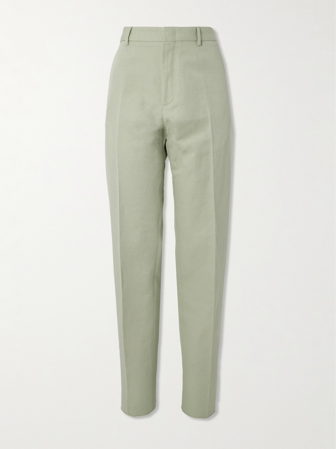 Loro Piana Cedric Tapered Cotton and Linen-Blend Canvas Trousers - Men