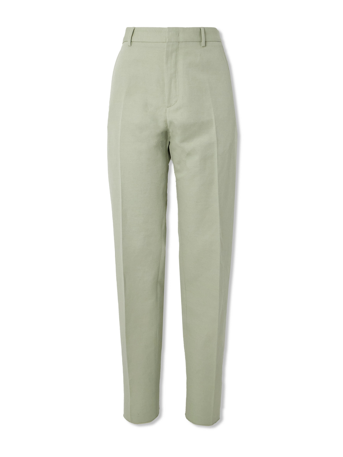 Cedric Tapered Cotton and Linen-Blend Canvas Trousers
