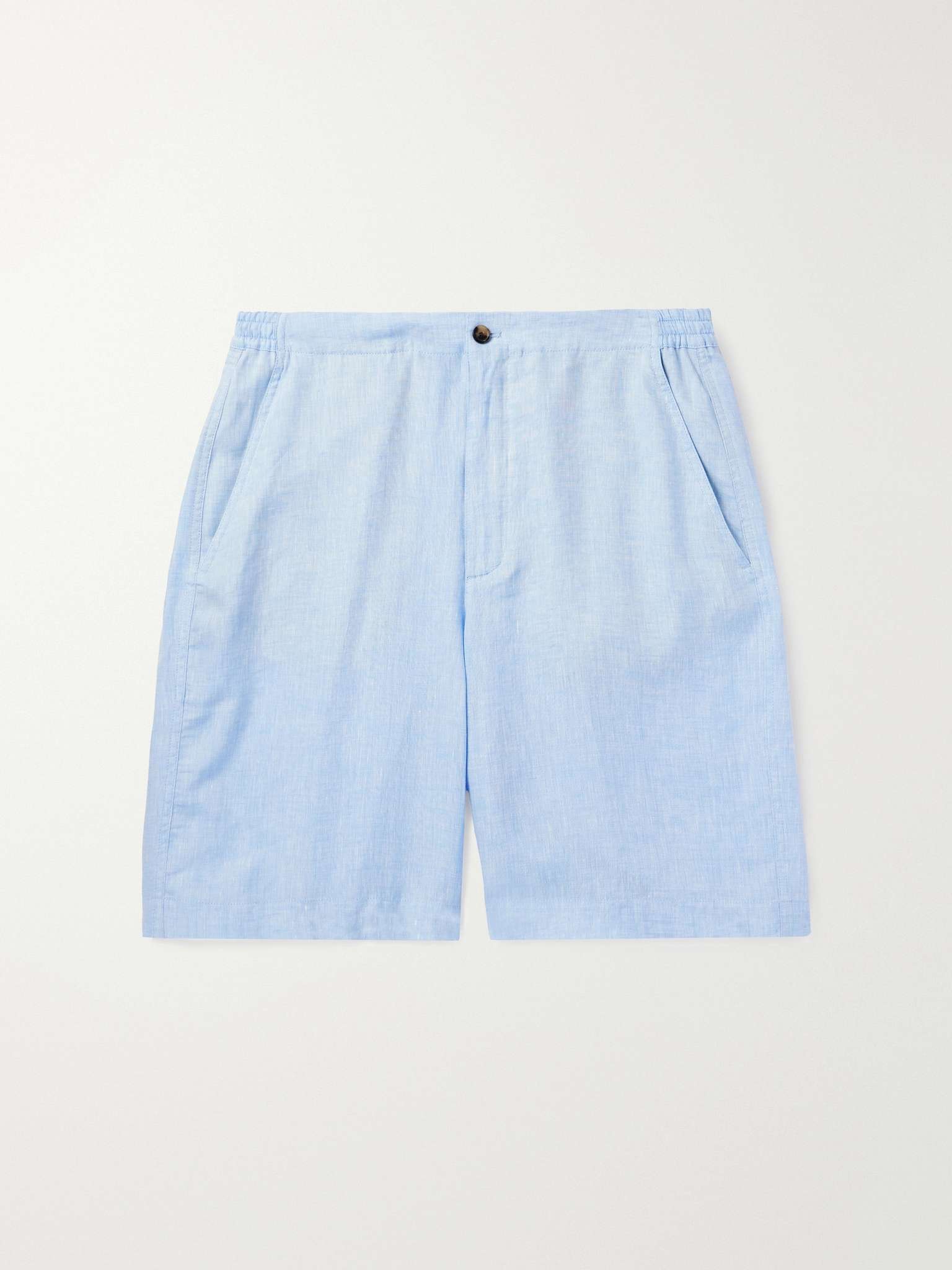 Hevò Men's Torre Lapillo Linen and Viscose Shorts Blue
