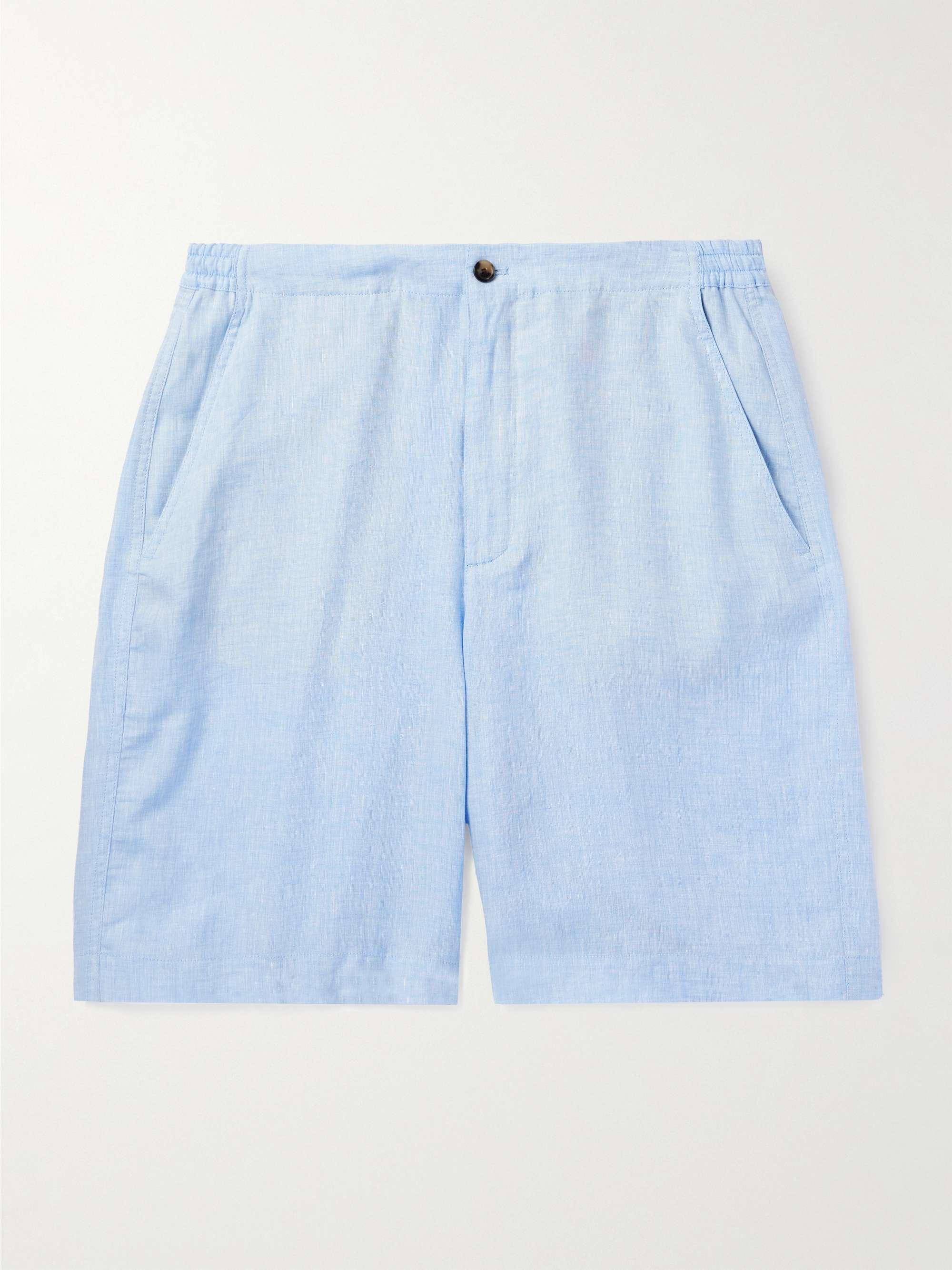 Bottega Veneta Wide black/blue melange wool bermuda shorts