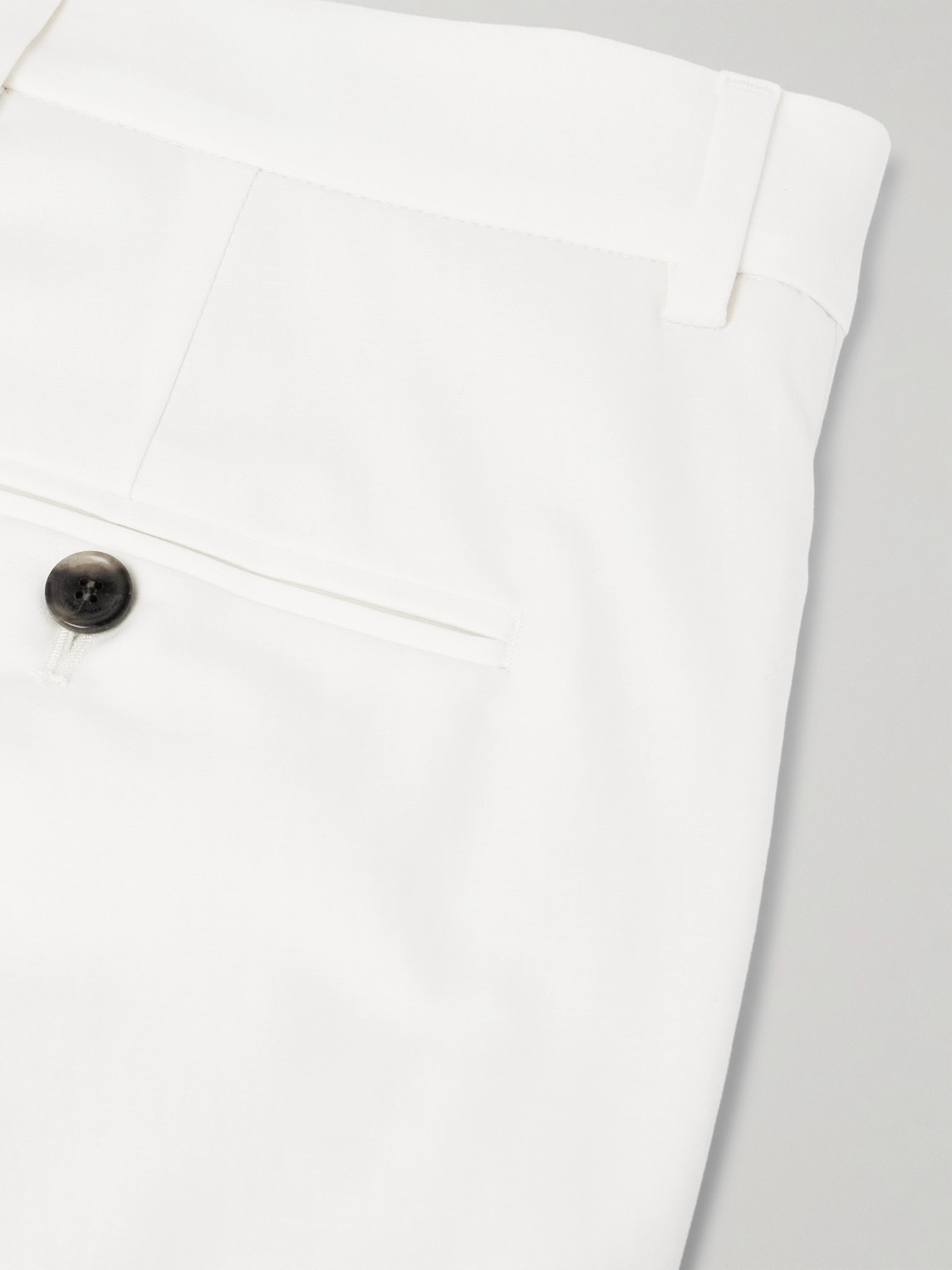 Loro Piana Jarno Straight-leg Stretch-cotton Bermuda Shorts In White