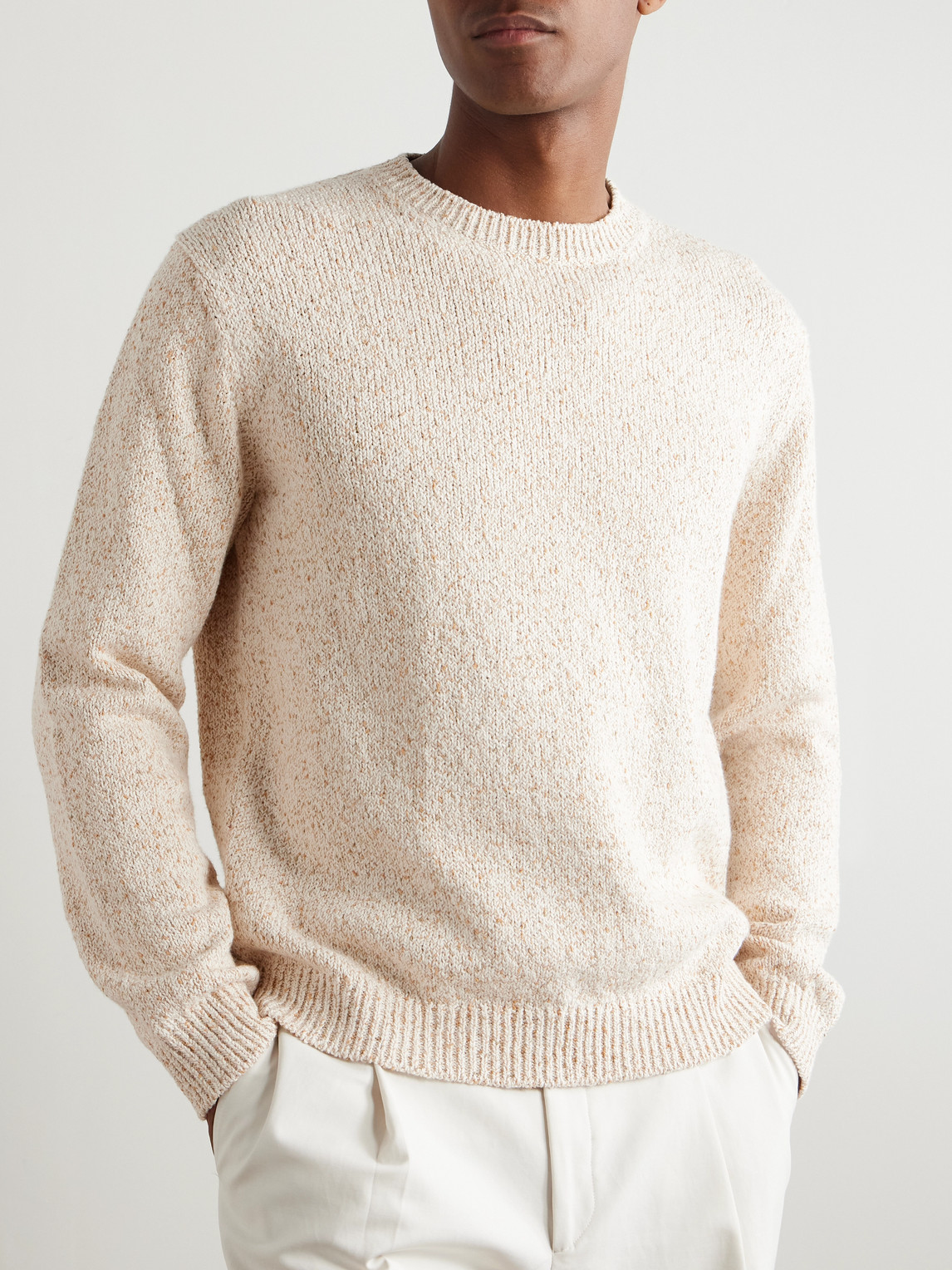Loro Piana Meina Cotton Sweater In Neutrals