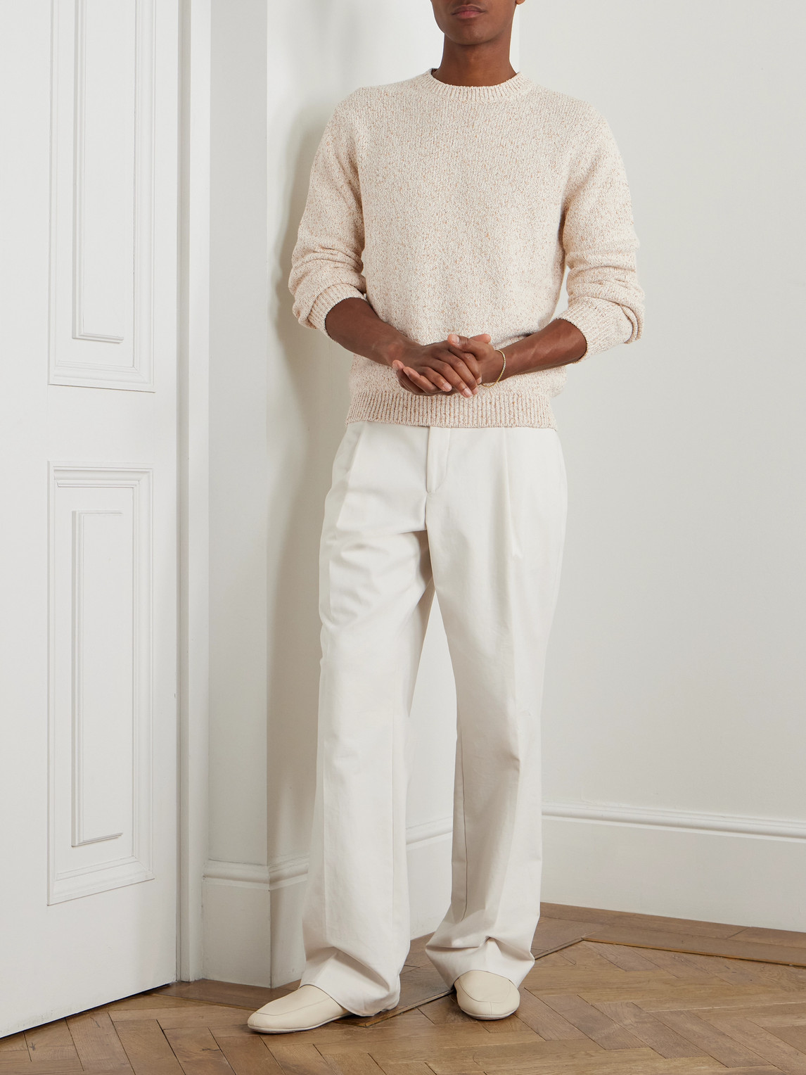 Loro Piana Meina Cotton Sweater In Neutrals