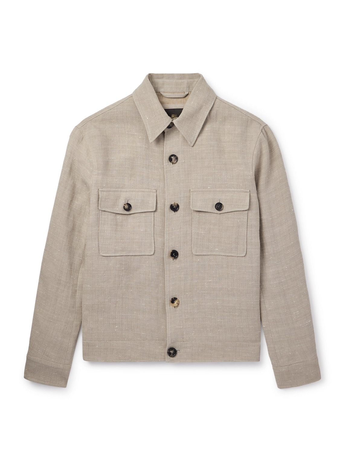 Clem Linen and Silk-Blend Trucker Jacket