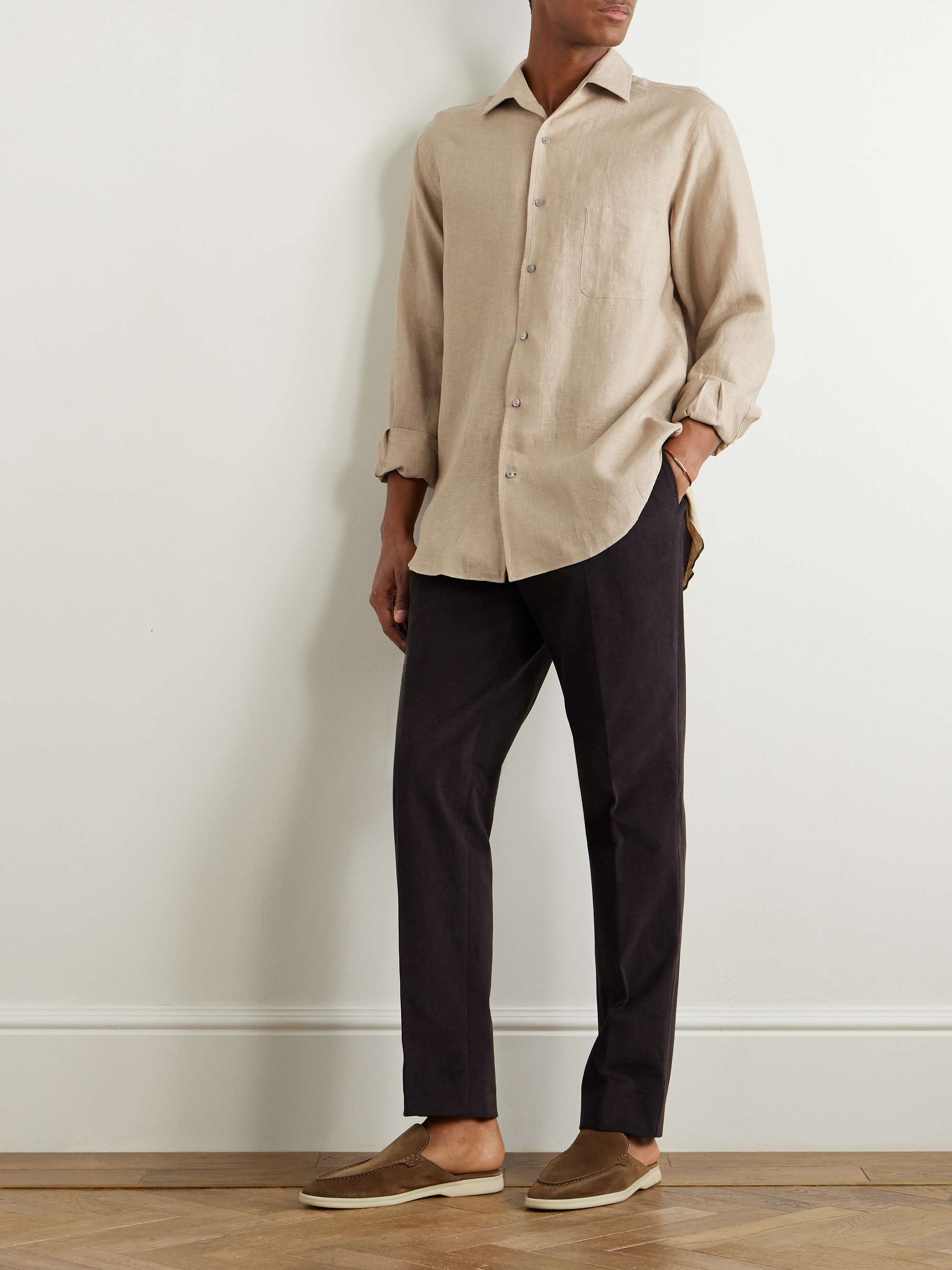 André Linen Shirt - beige - L