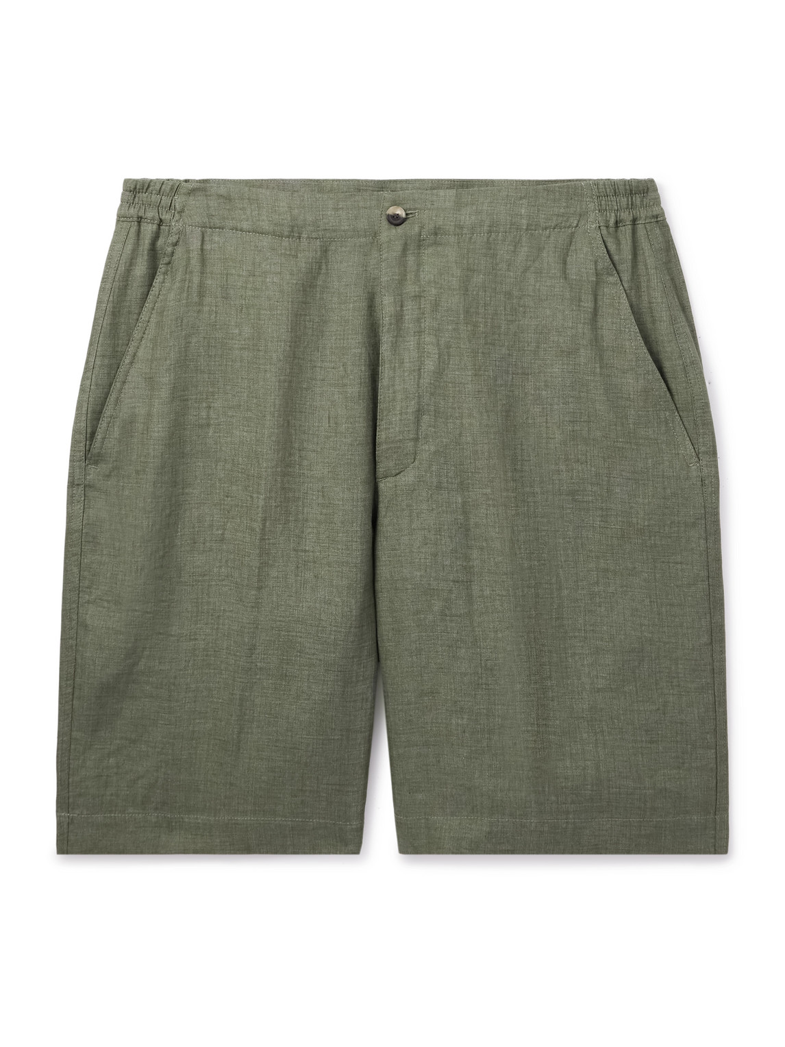 Nolan Straight-Leg Linen Shorts