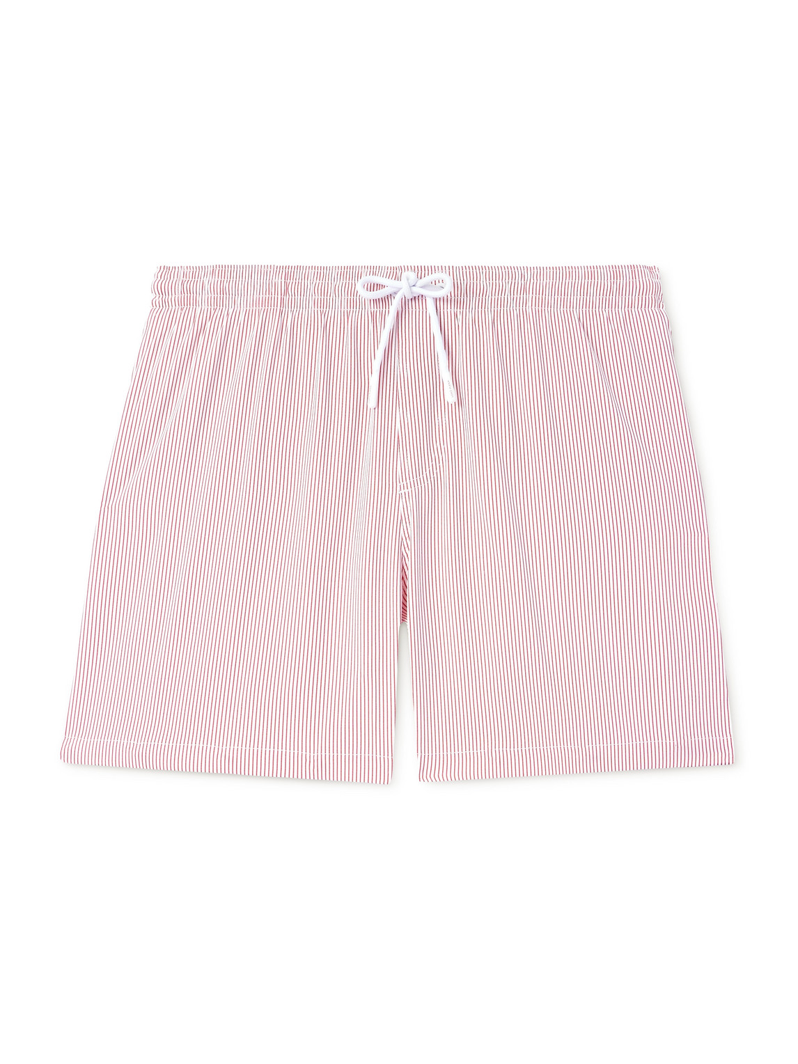 Daneu Straight-Leg Mid-Length Striped Swim Shorts