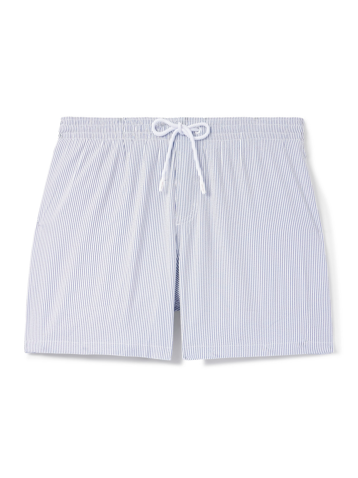 Daneu Straight-Leg Mid-Length Striped Swim Shorts