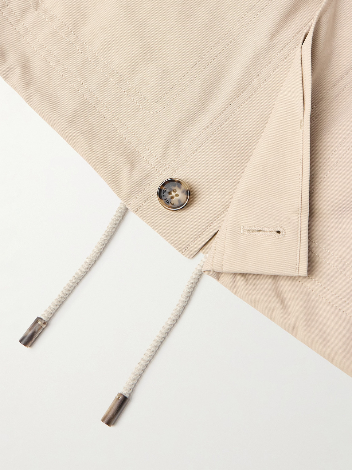 Loro Piana Rudolf Rain System® Cotton-blend Gabardine Blouson Jacket In Neutrals