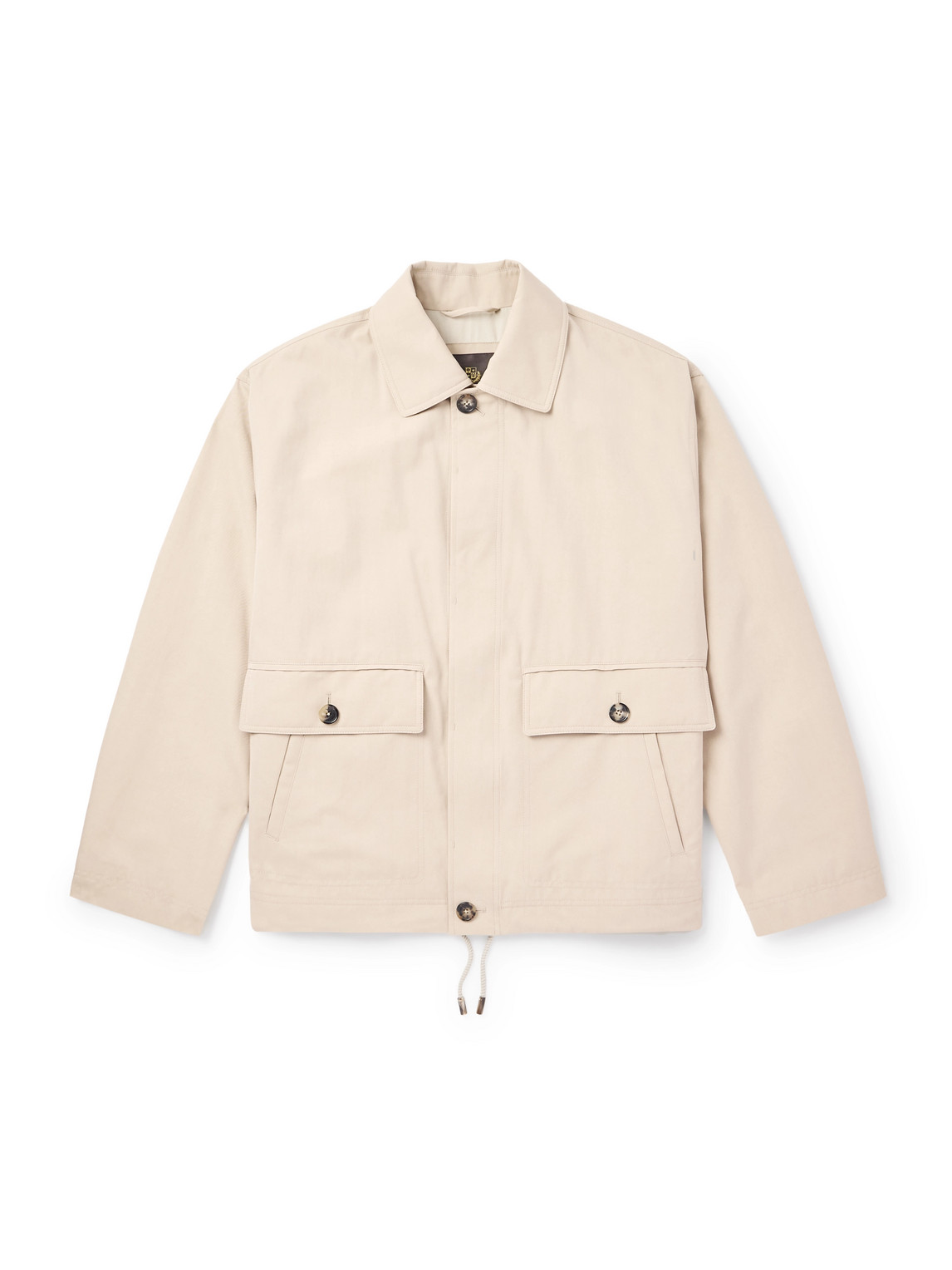 Loro Piana Rudolf Rain System® Cotton-blend Gabardine Blouson Jacket In Neutrals
