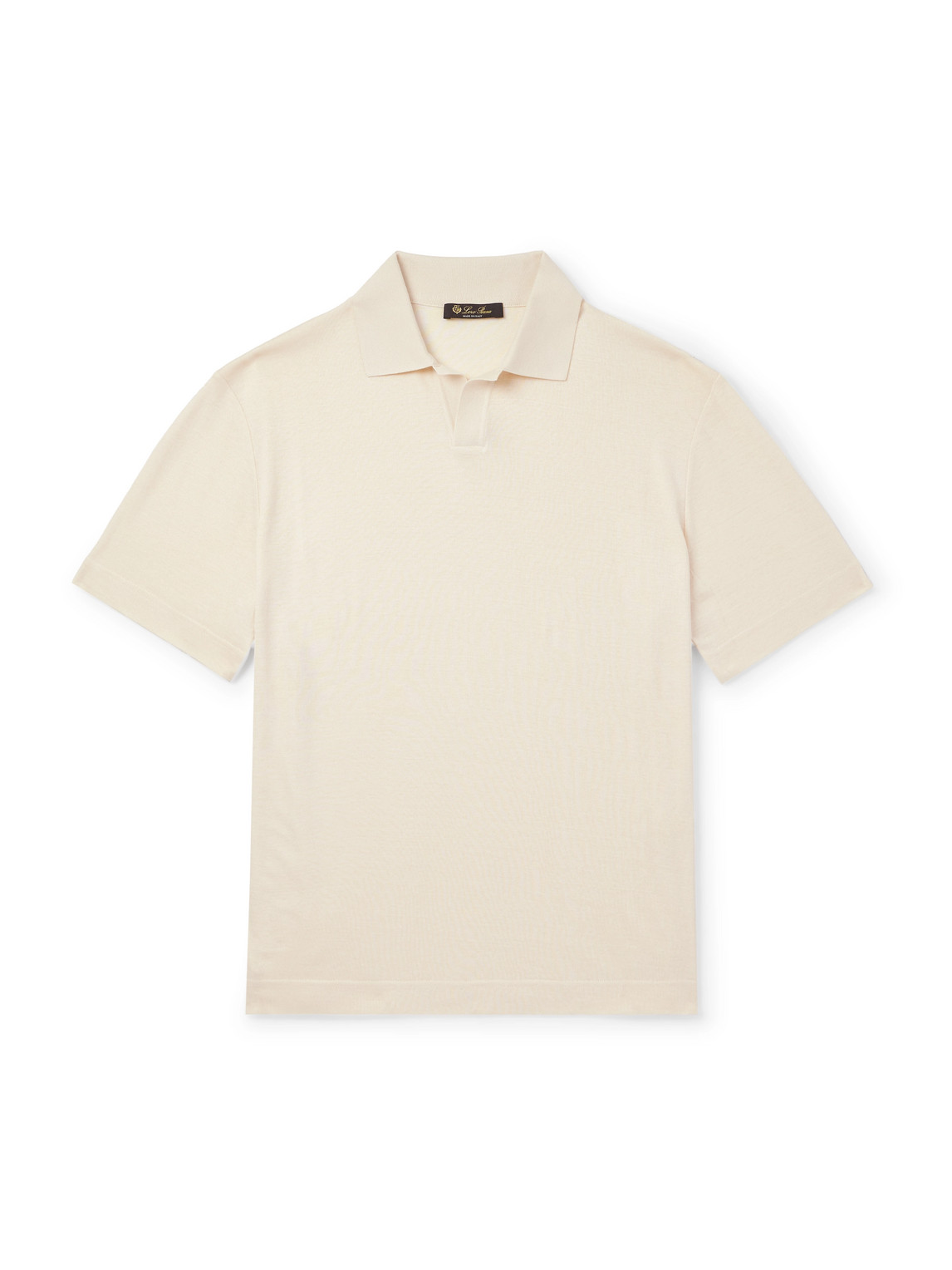 Valpiana Silk and Cotton-Blend Polo Shirt