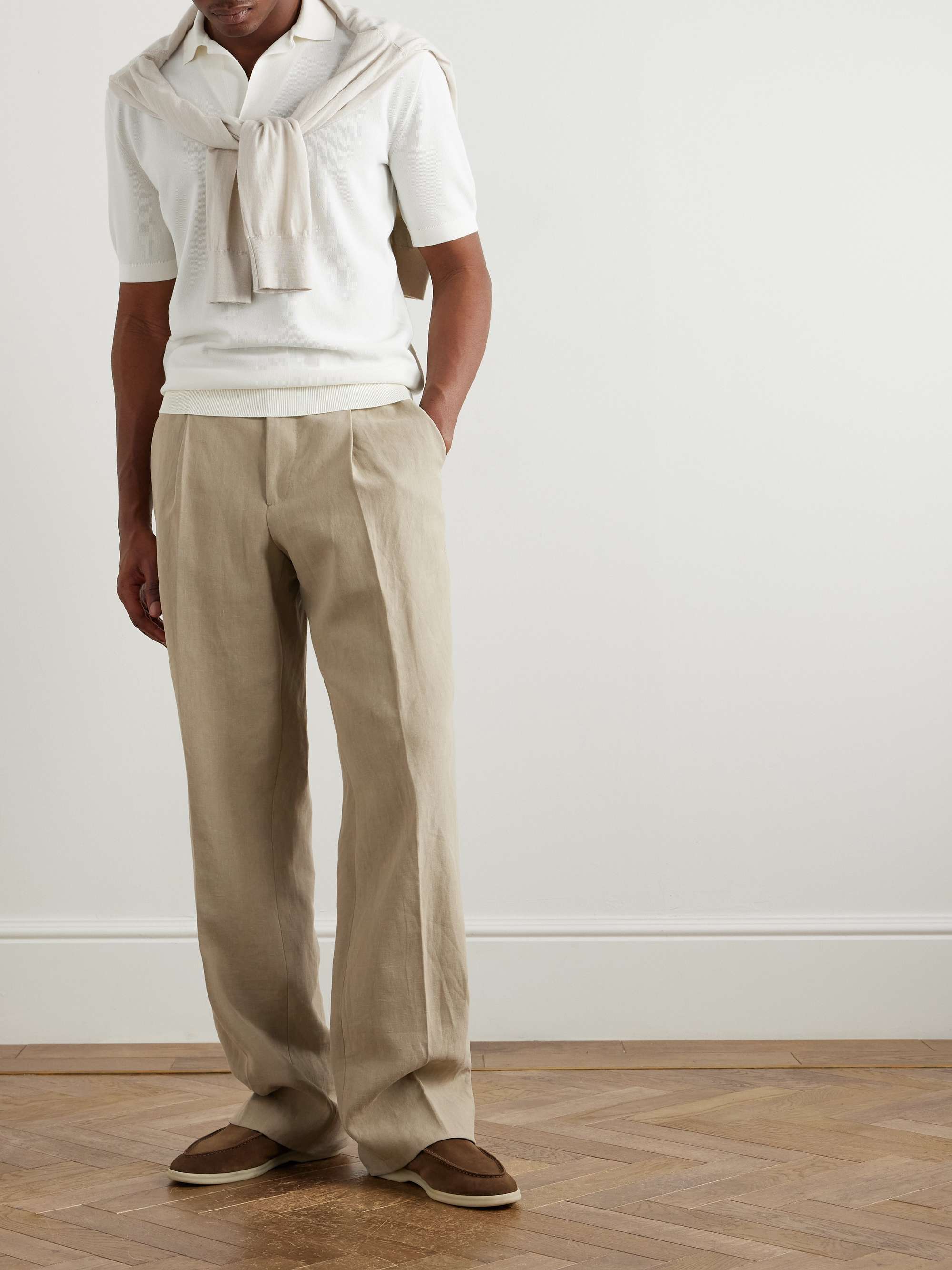 LORO PIANA Cotton and Silk-Blend Piqué Polo Shirt