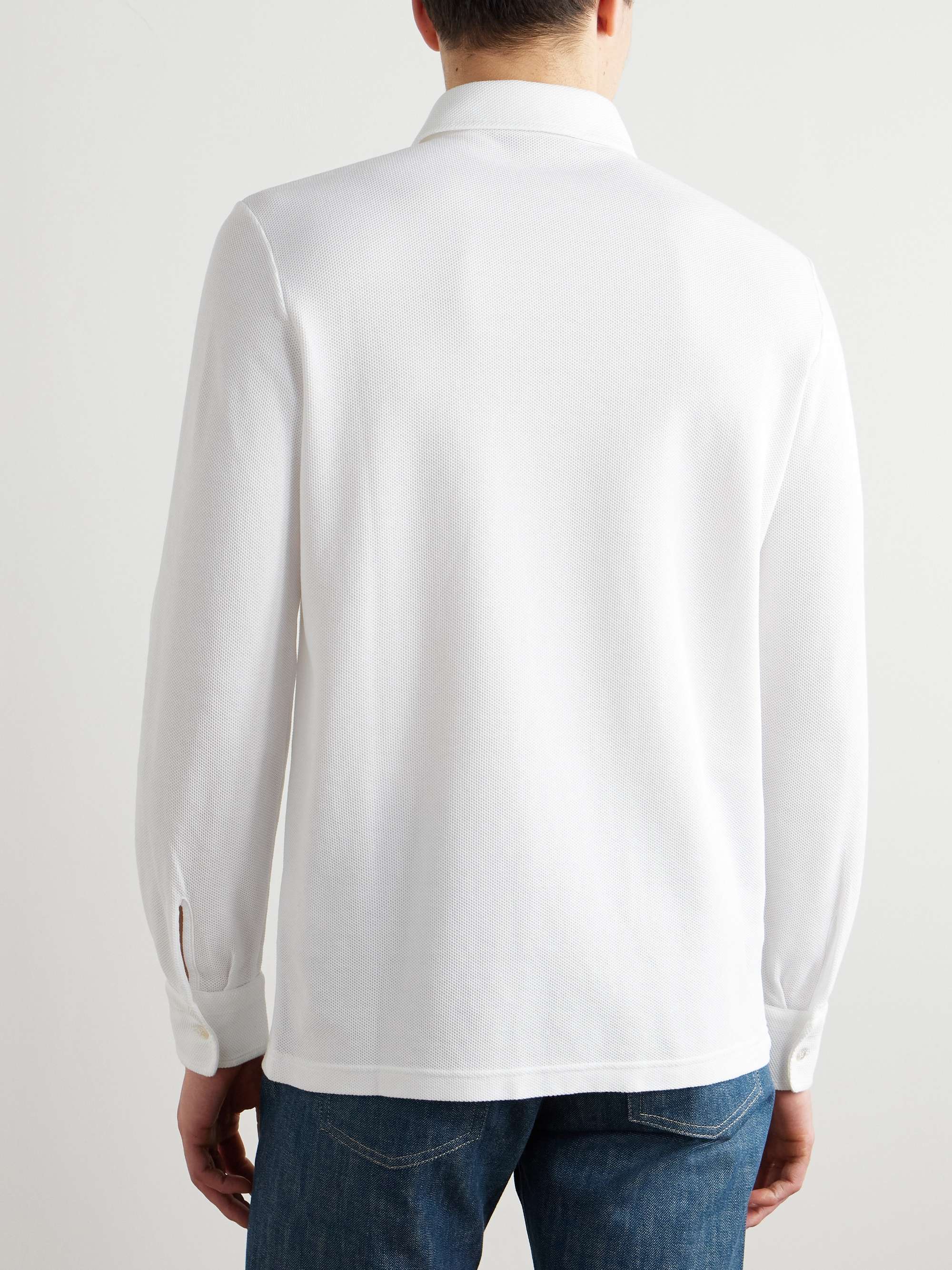 LORO PIANA Cotton-Piqué Polo Shirt