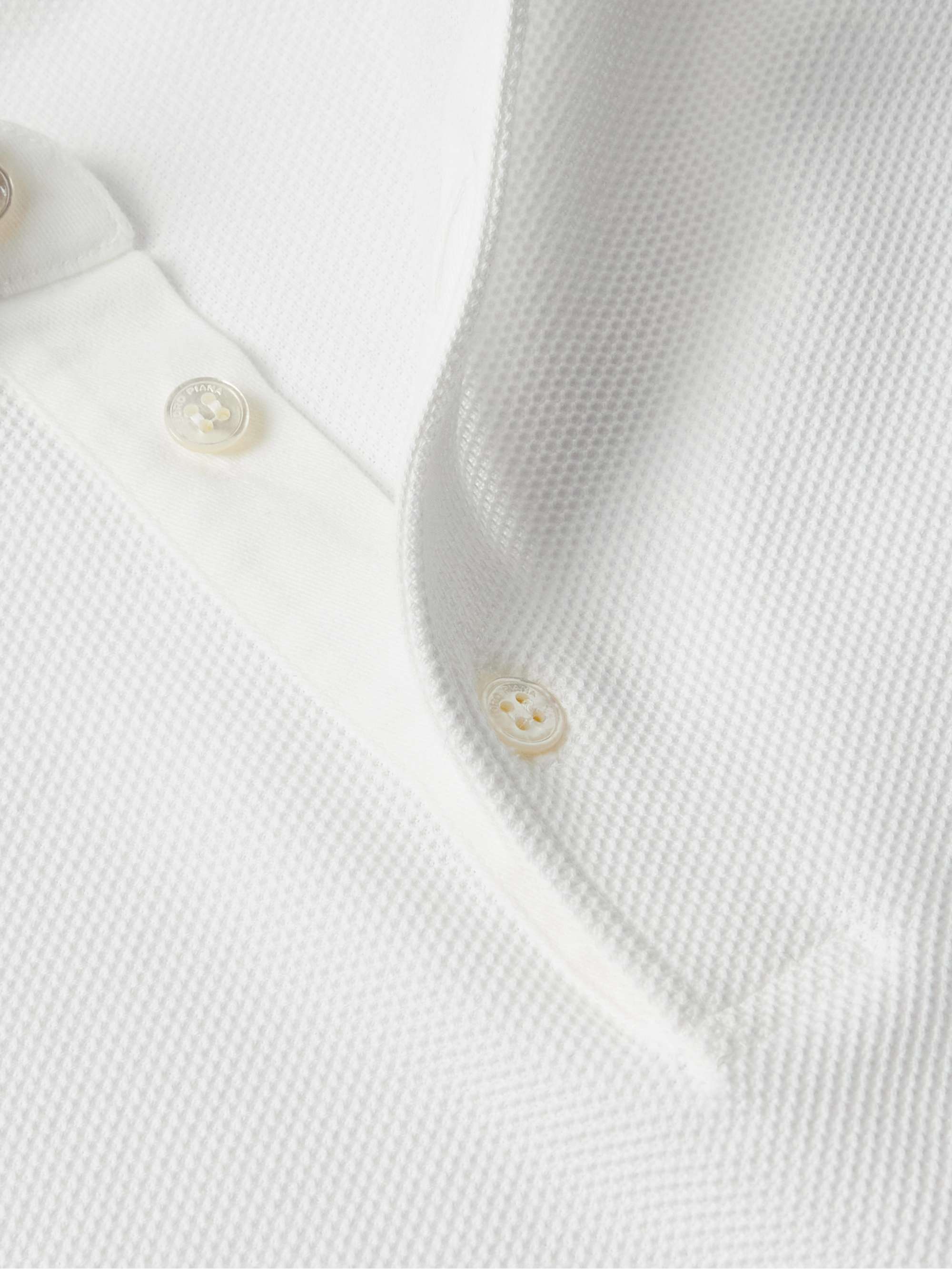 LORO PIANA Cotton-Piqué Polo Shirt