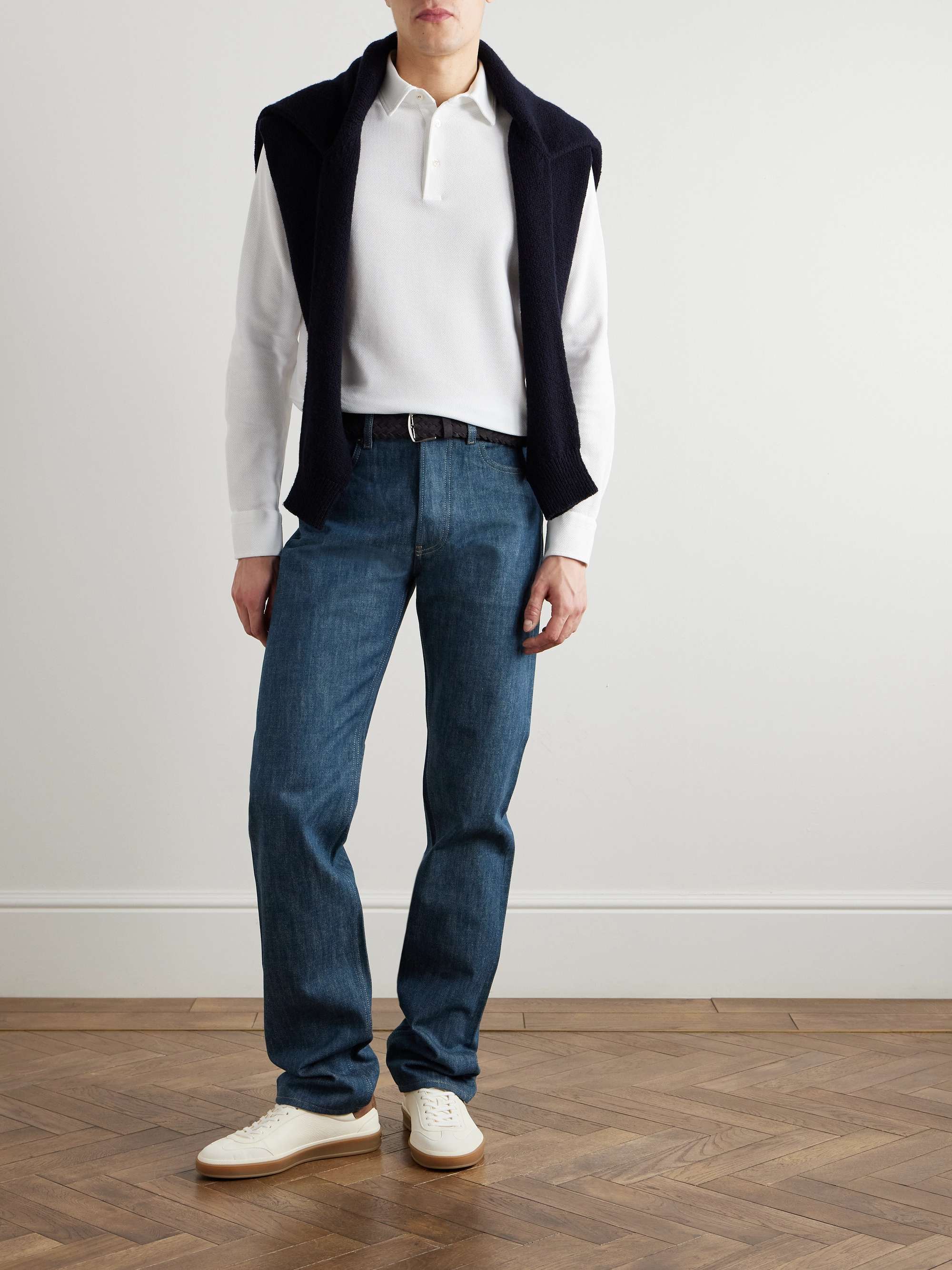 LORO PIANA Cotton-Piqué Polo Shirt