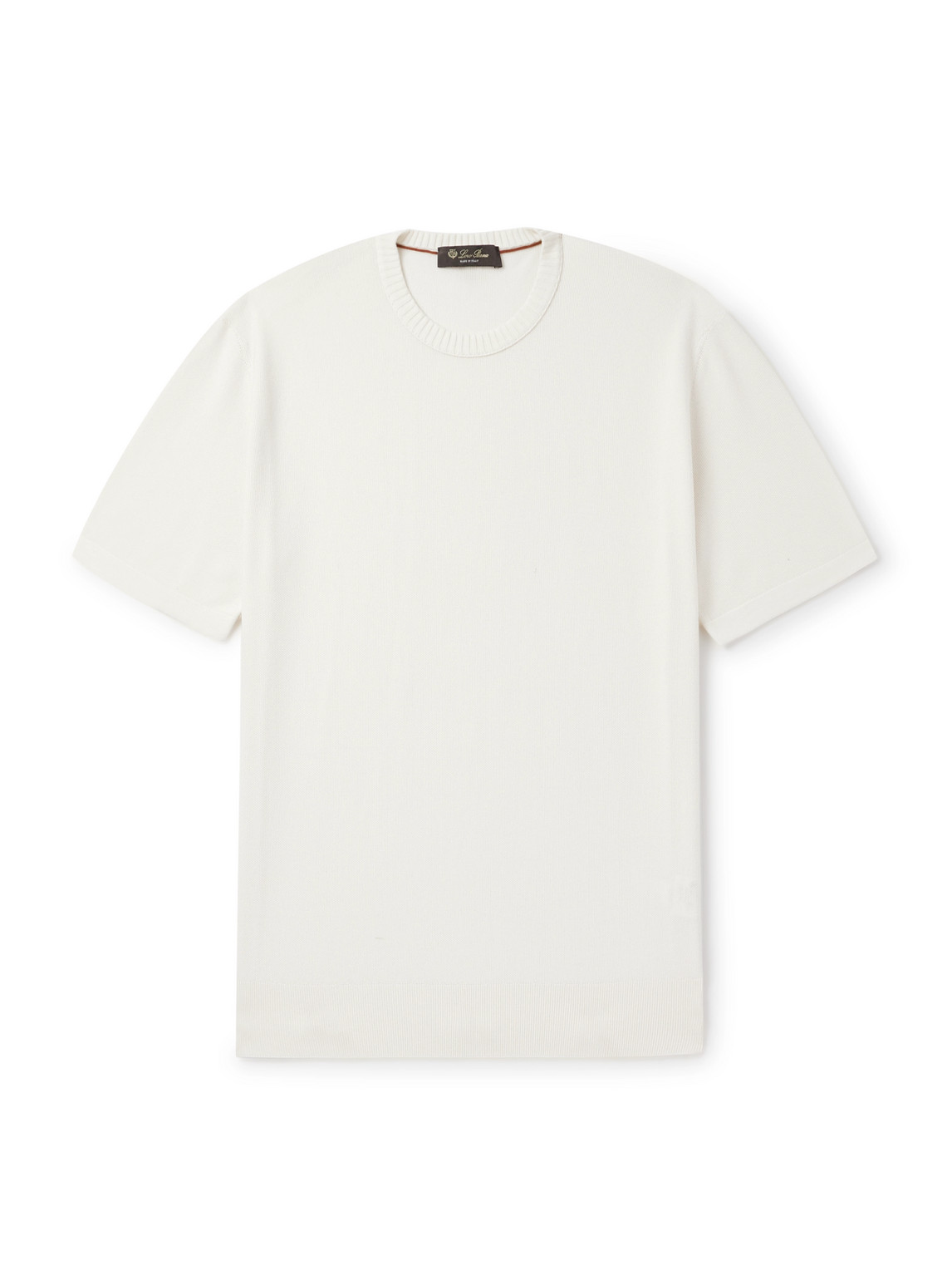 Slim-Fit Cotton and Silk-Blend Piqué T-Shirt