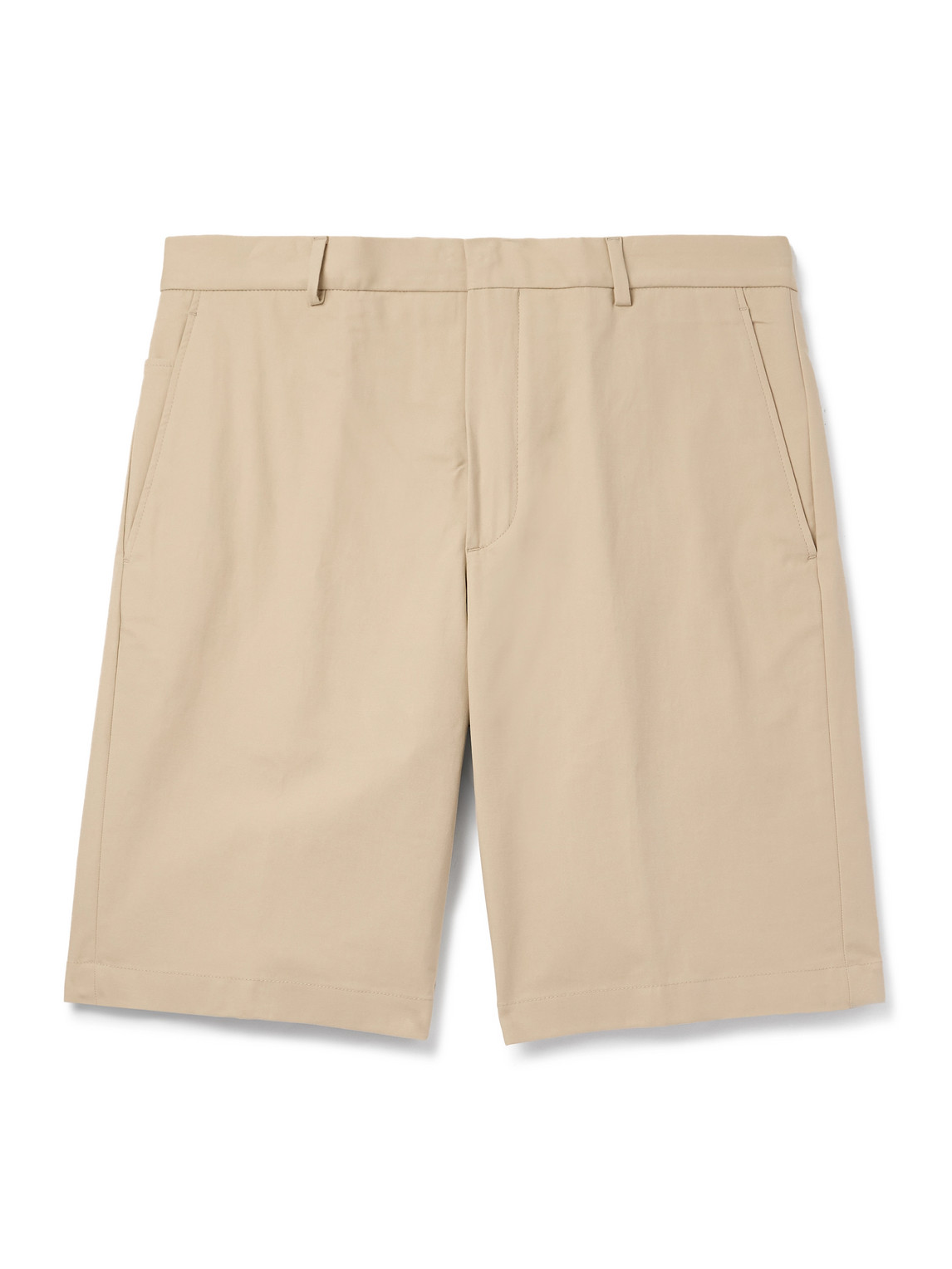 Loro Piana Jarno Straight-leg Stretch-cotton Bermuda Shorts In Neutrals