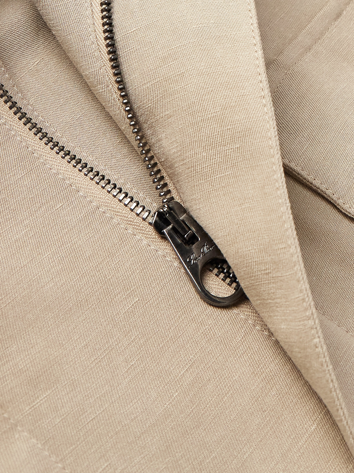 Loro Piana Linen And Silk-blend Field Jacket In Neutrals