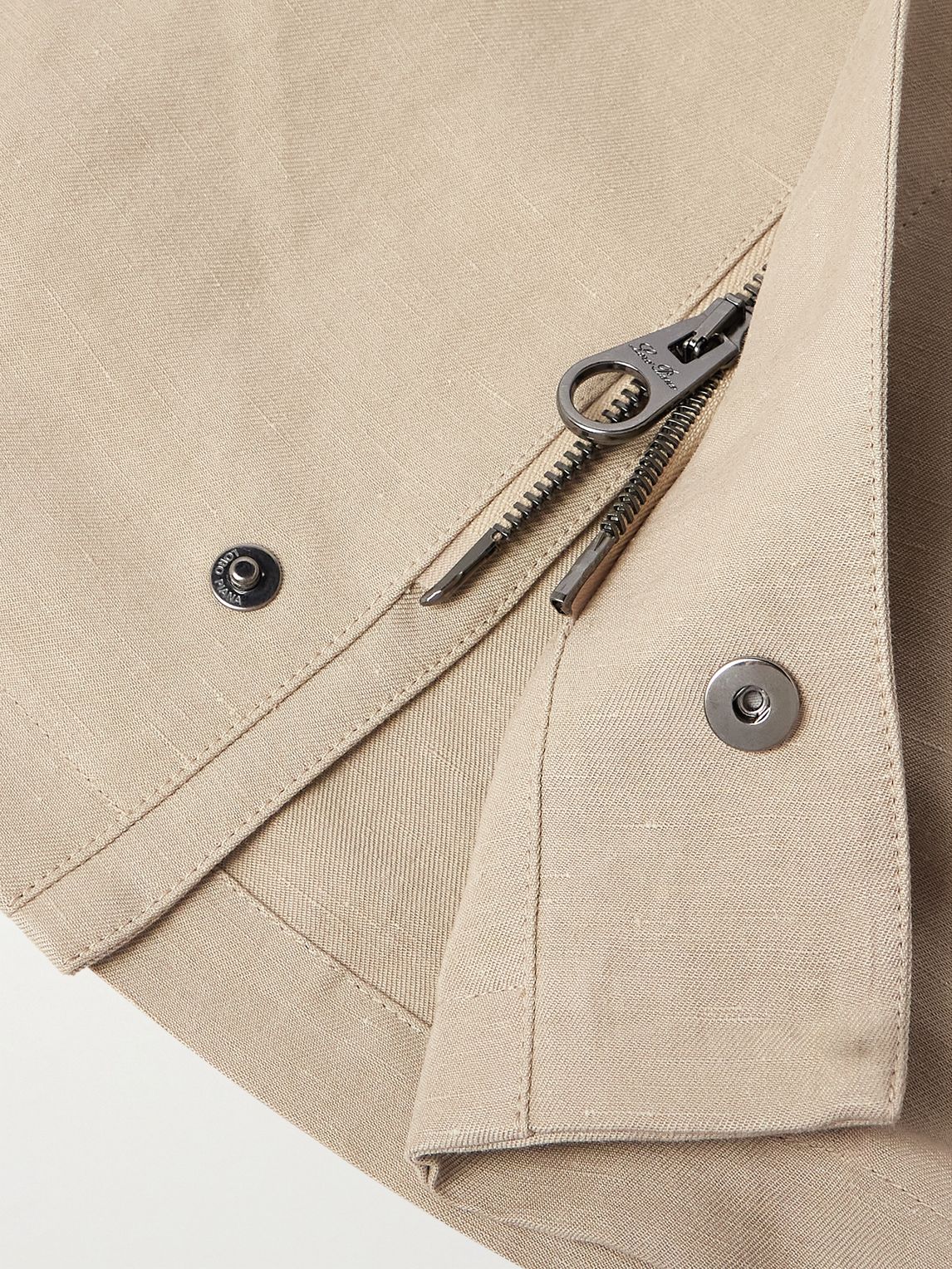 Linen Silk Blend Field Jacket | 로로 피아나 | FETCHING
