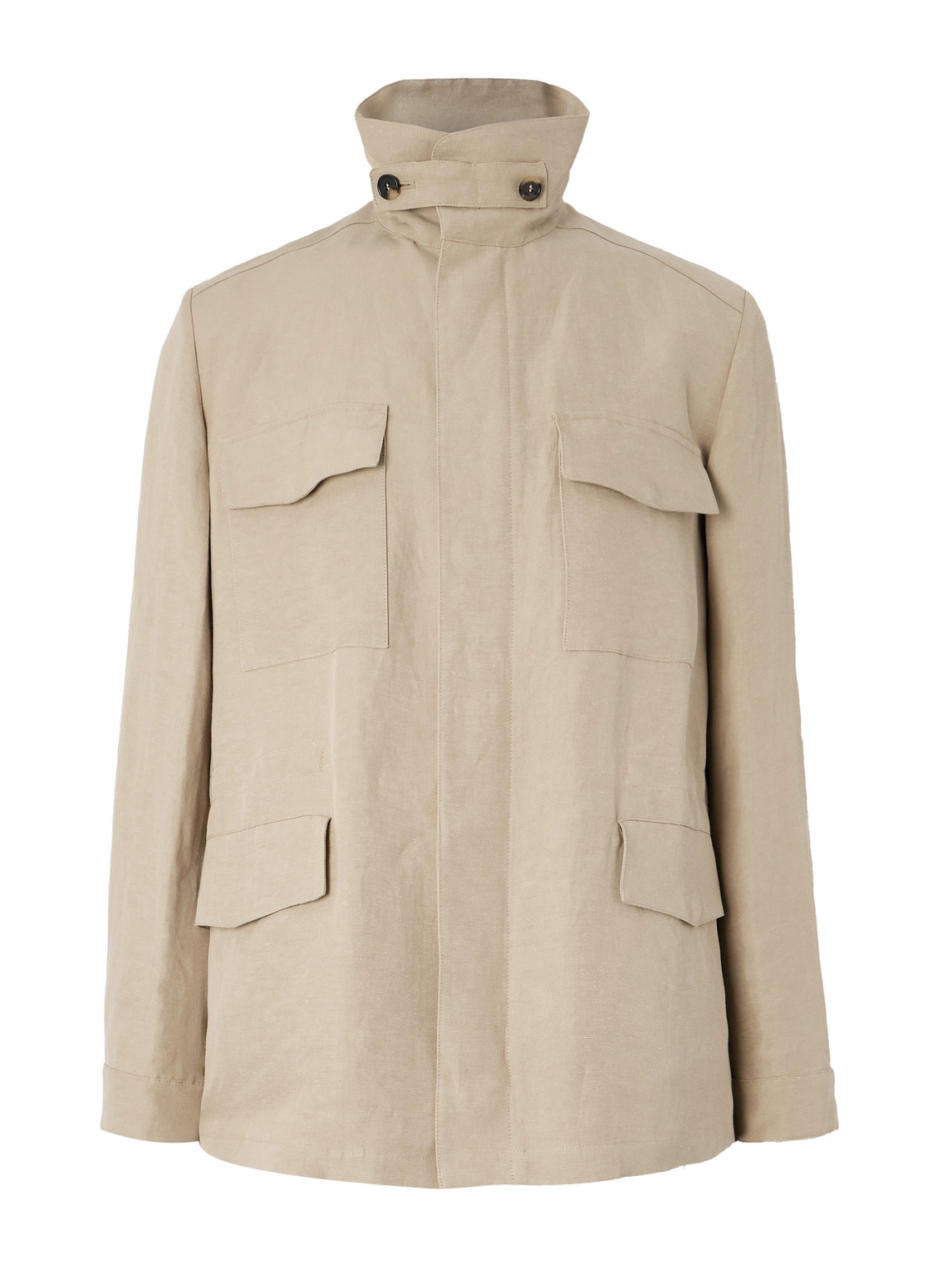 Loro Piana Linen And Silk-blend Field Jacket In Neutrals