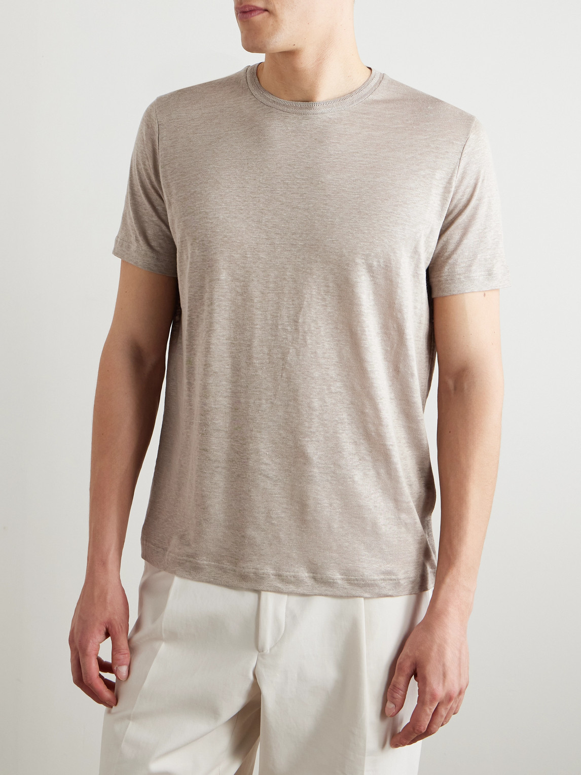 Loro Piana Linen T-shirt In Neutral
