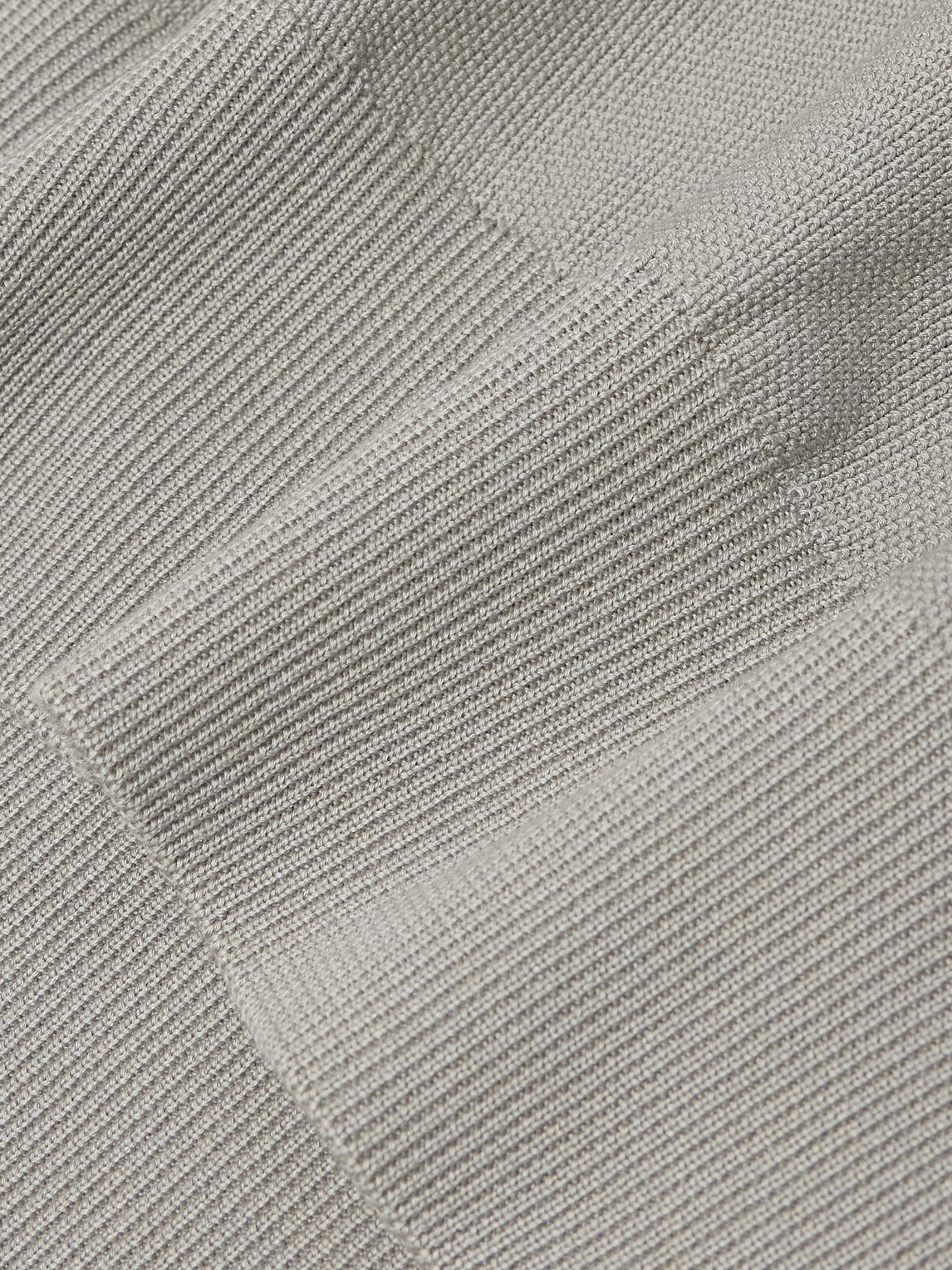 Loro Piana Cotton And Silk-blend Piqué Sweater In Gray