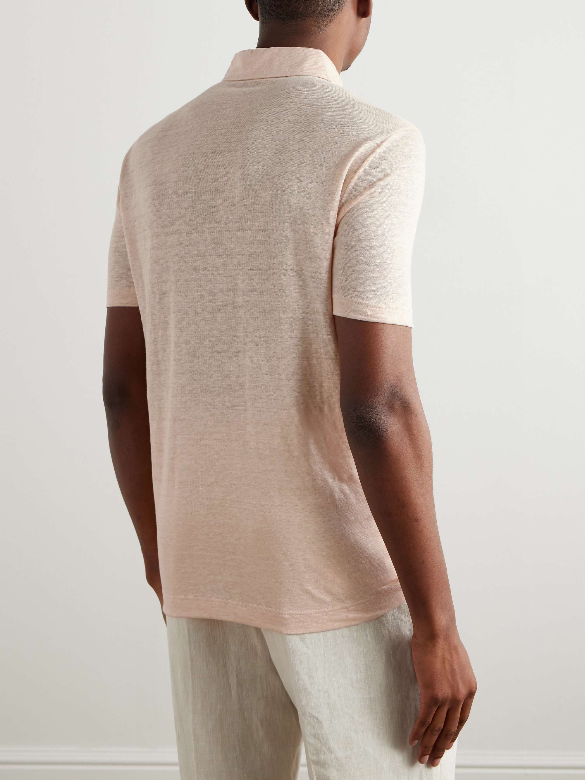 LORO PIANA Linen-Jersey Polo Shirt