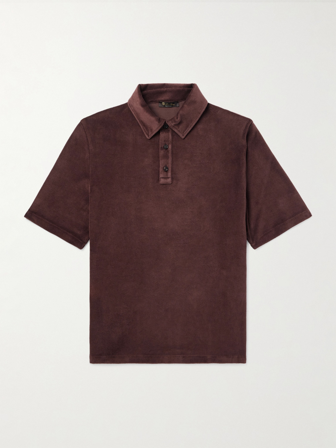 Loro Piana Cotton and Silk-Blend Velour Polo Shirt - Men