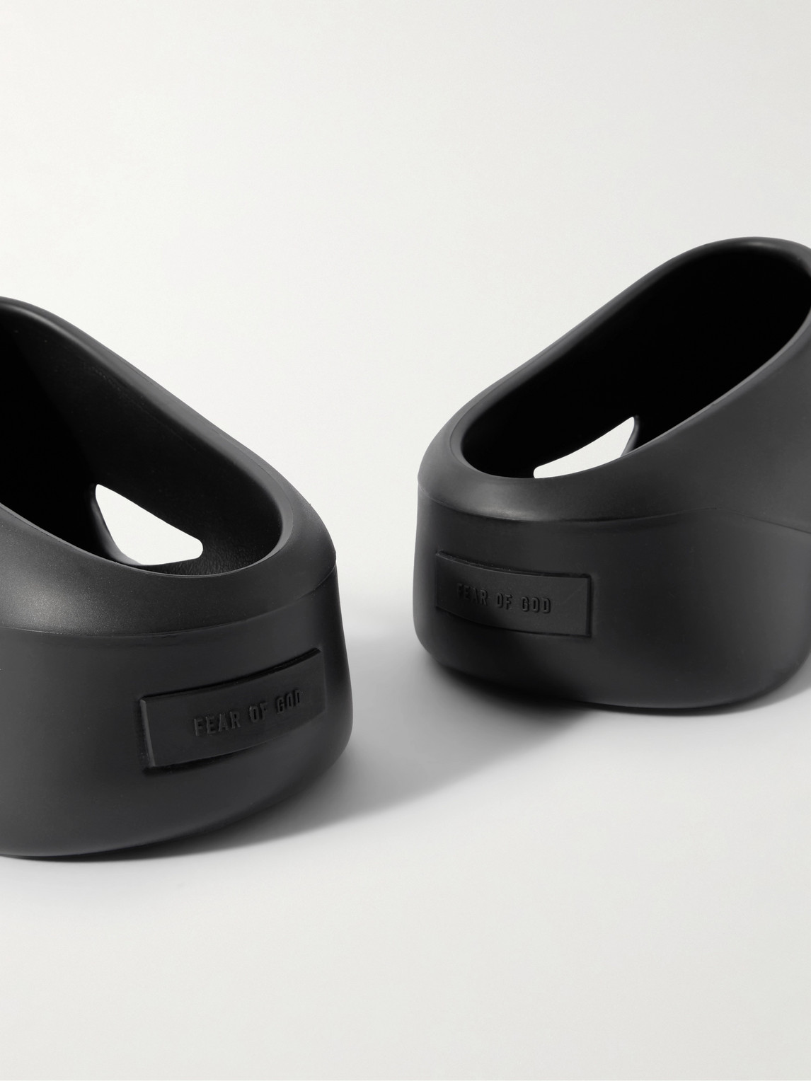 Shop Fear Of God Eva Runner Rubber Mules In Black