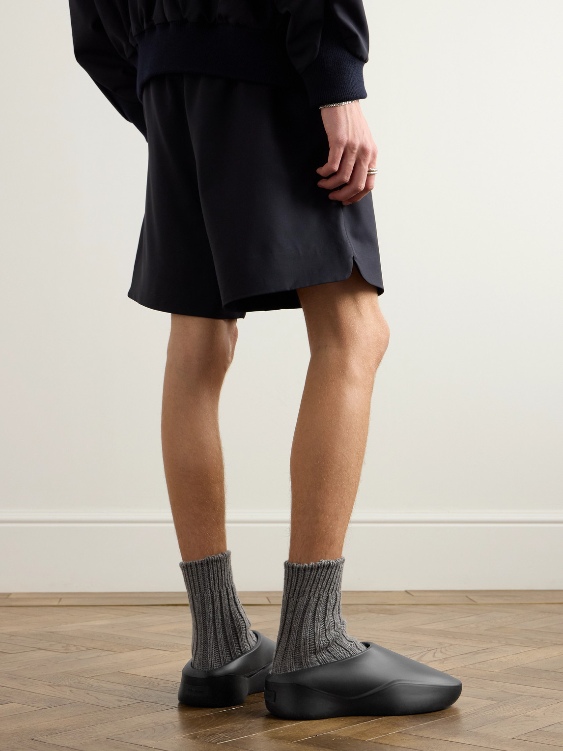 Shop Fear Of God Eva Runner Rubber Mules In Black