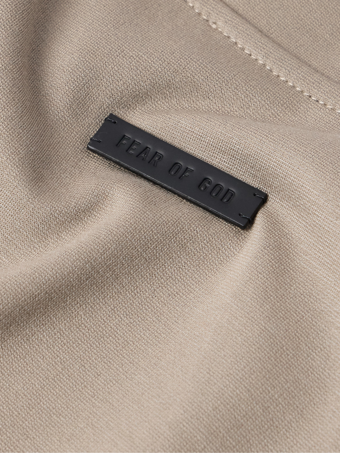 Shop Fear Of God Oversized Logo-appliquéd Stretch-jersey T-shirt In Brown