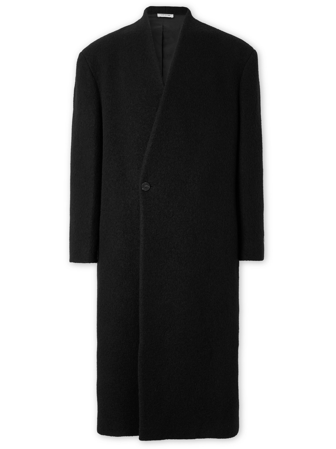 Fear Of God Boiled Wool Coat In Black