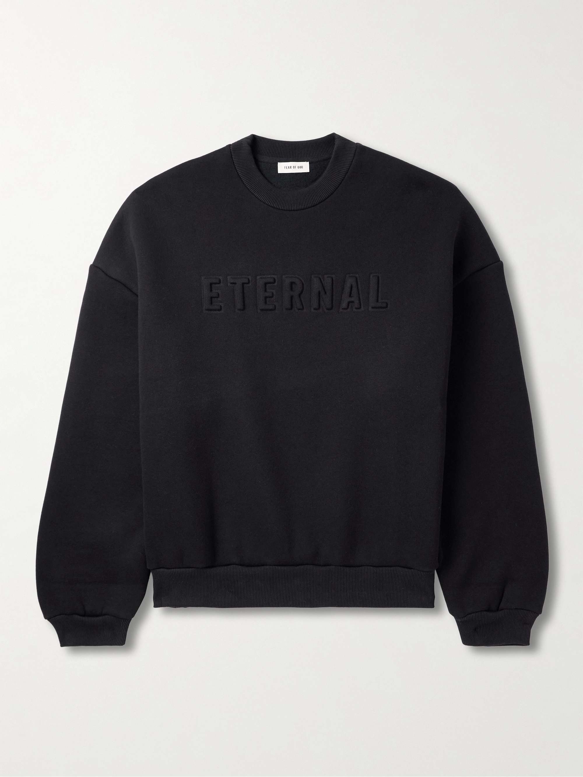 AMI PARIS Logo-Embroidered Cotton-Blend Jersey Sweatshirt