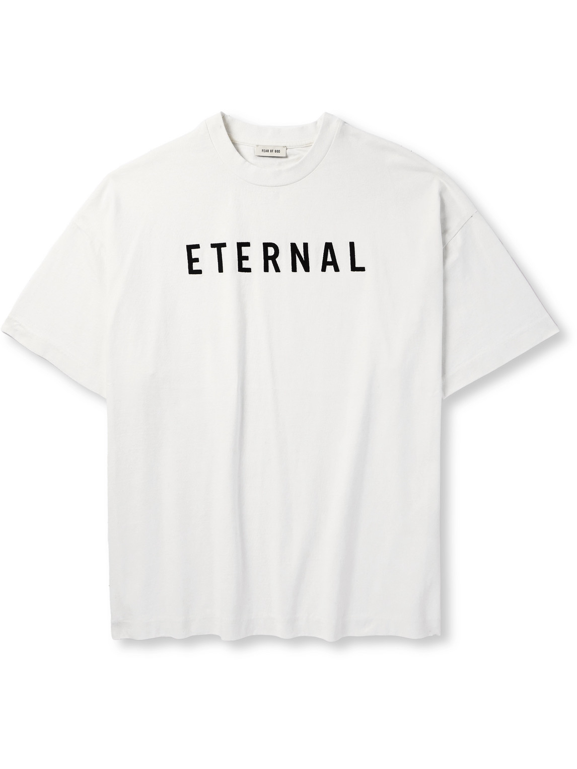 Fear Of God Eternal Oversized Logo-detailed Cotton-jersey T-shirt In White