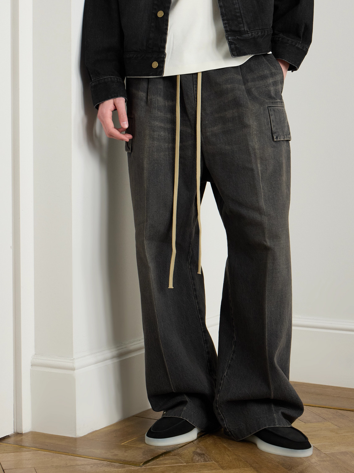 Fear Of God Suede Loafers With Rubber Sole And Round Toe In Black