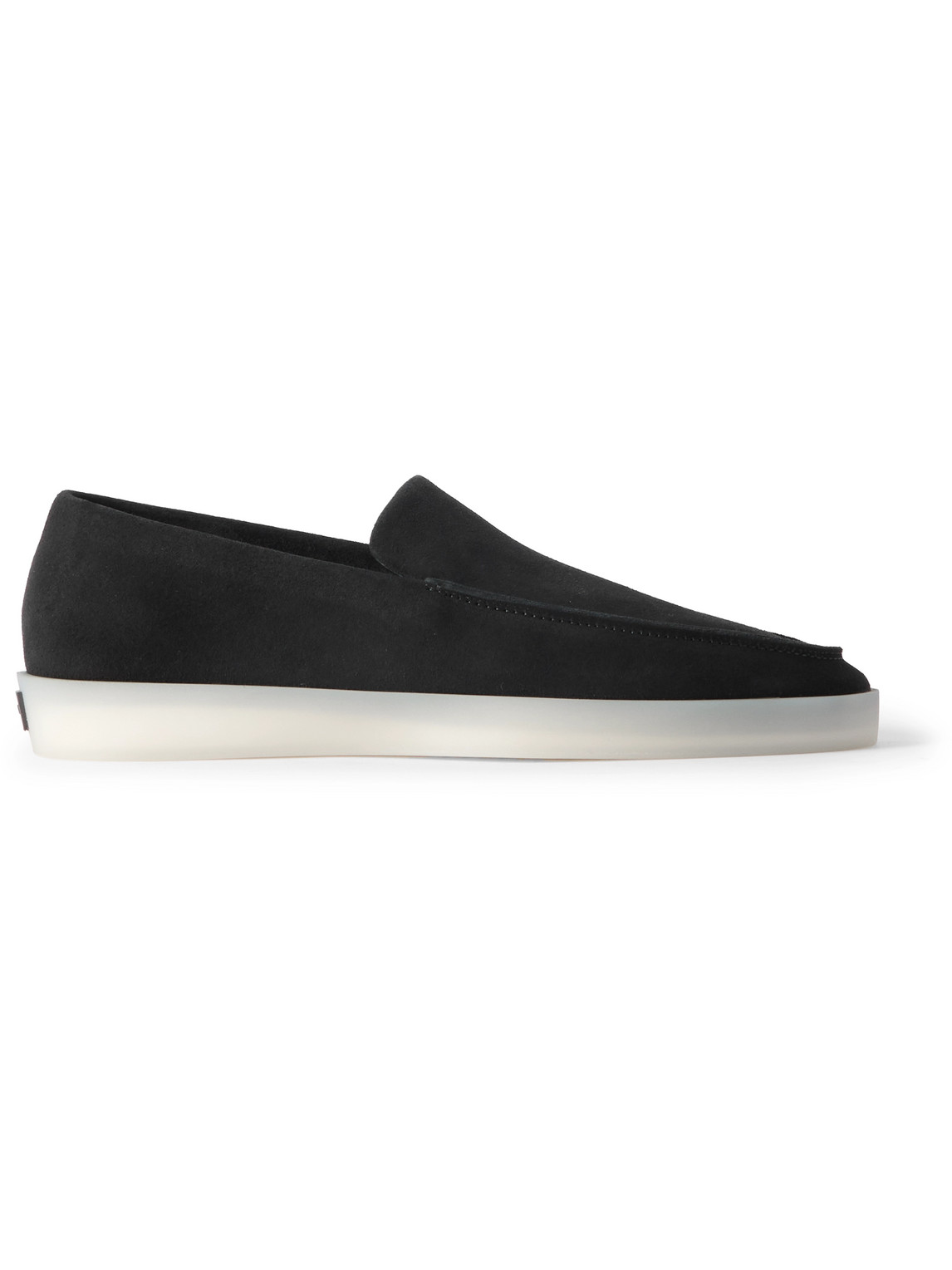 Fear Of God Suede Loafers With Rubber Sole And Round Toe In Black
