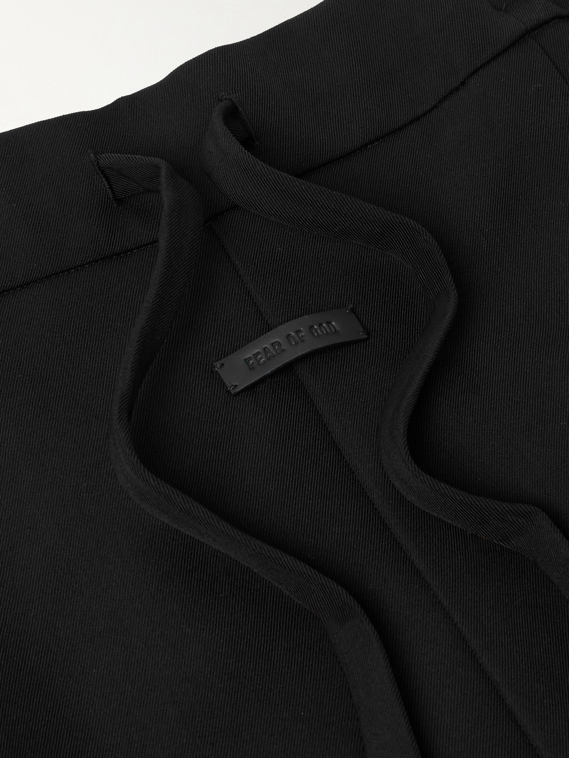 FEAR OF GOD WIDE-LEG PLEATED WOOL AND COTTON-BLEND TWILL DRAWSTRING TROUSERS