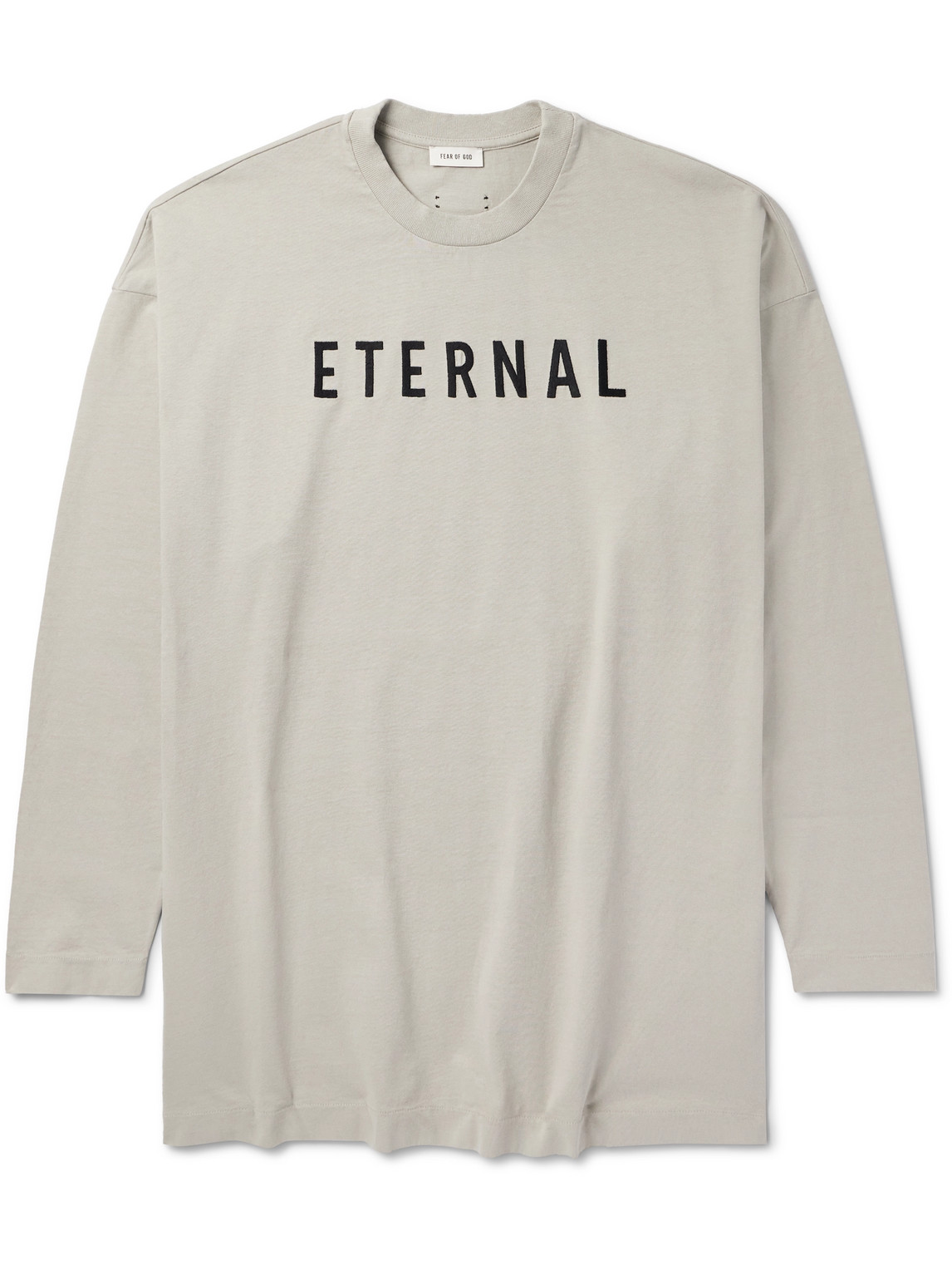 Eternal Oversized Logo-Flocked Cotton-Jersey T-Shirt