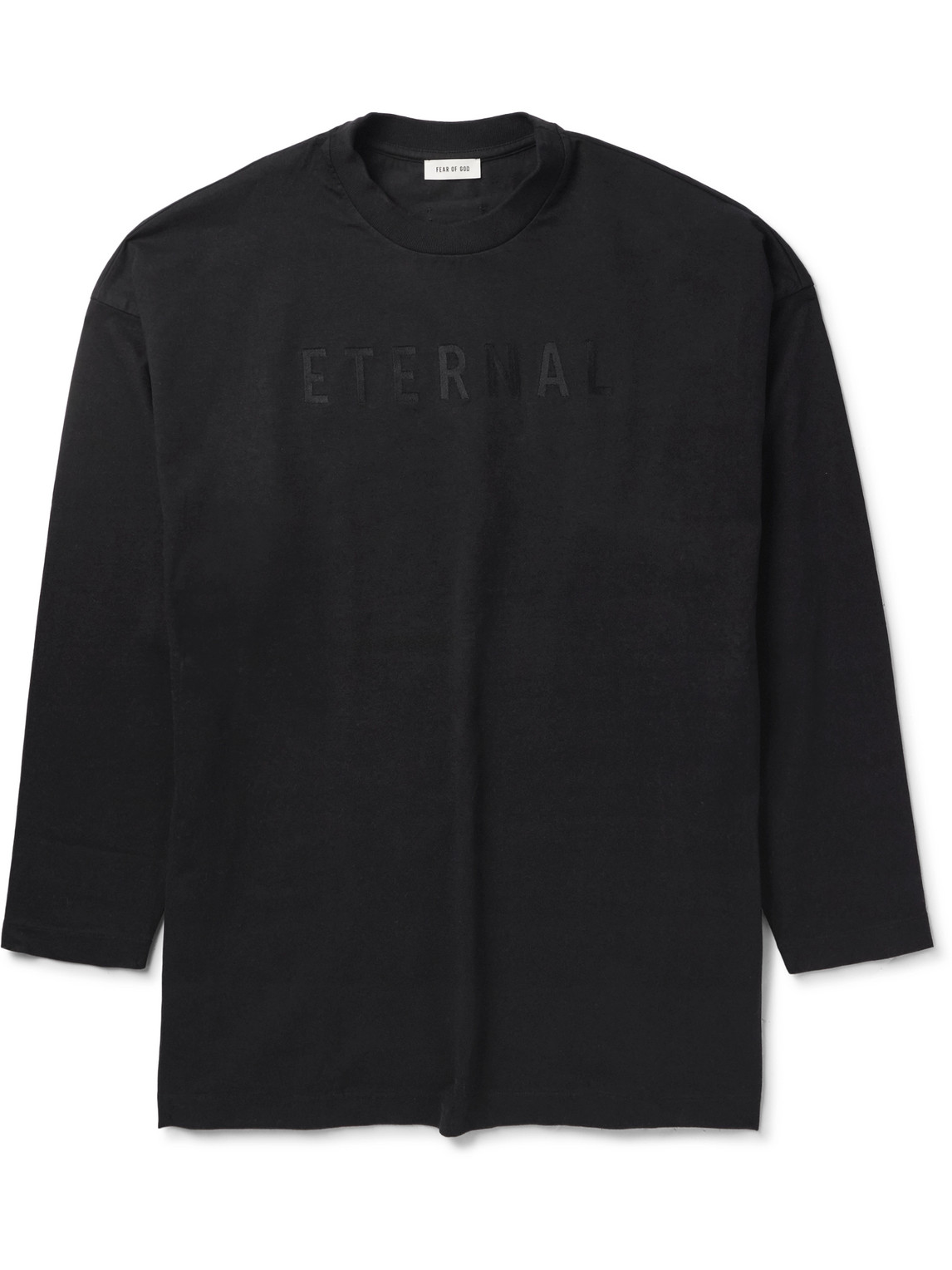 Eternal Oversized Logo-Flocked Cotton-Jersey T-Shirt
