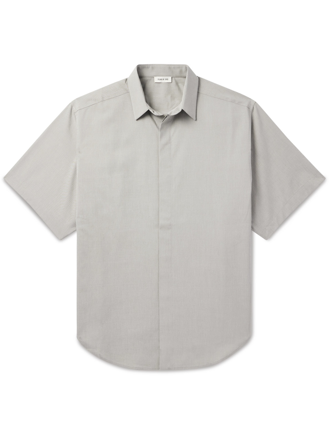 Fear Of God Cotton-blend Oxford Shirt In Gray